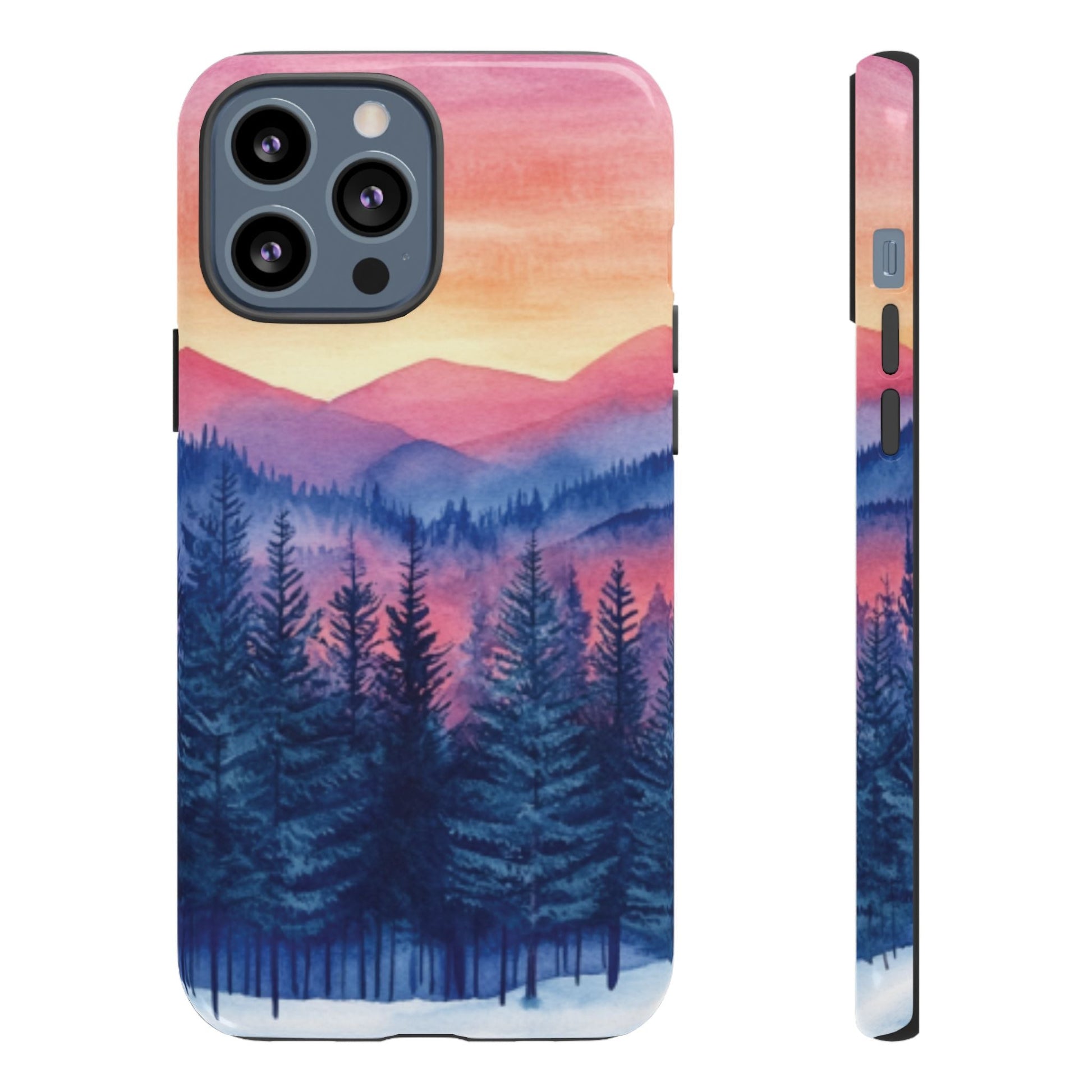 Mountain Winter Sunset Tough Cell Phone Case - Ruppy's Creations