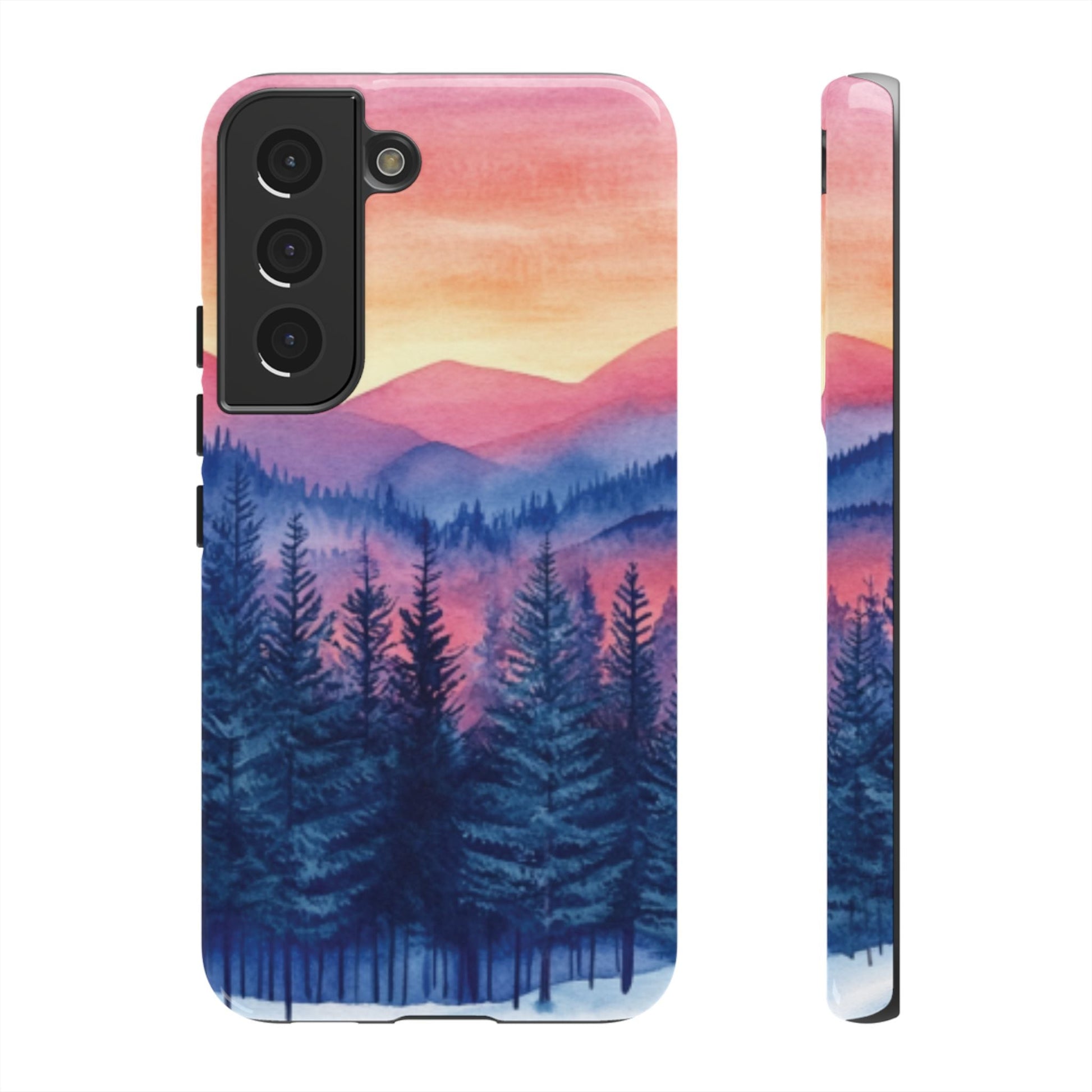 Mountain Winter Sunset Tough Cell Phone Case - Ruppy's Creations