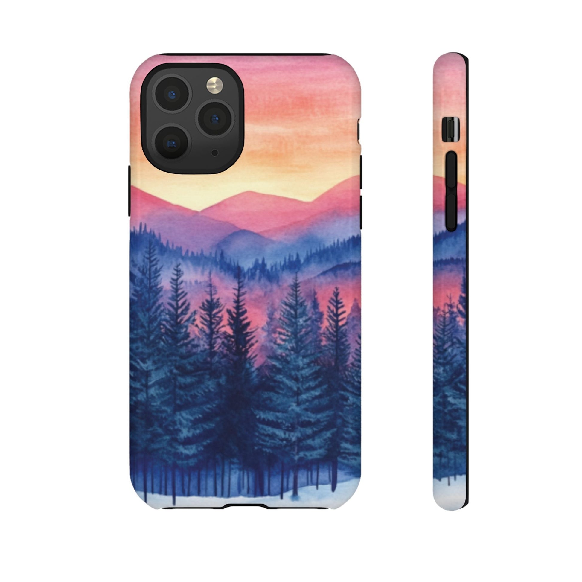 Mountain Winter Sunset Tough Cell Phone Case - Ruppy's Creations