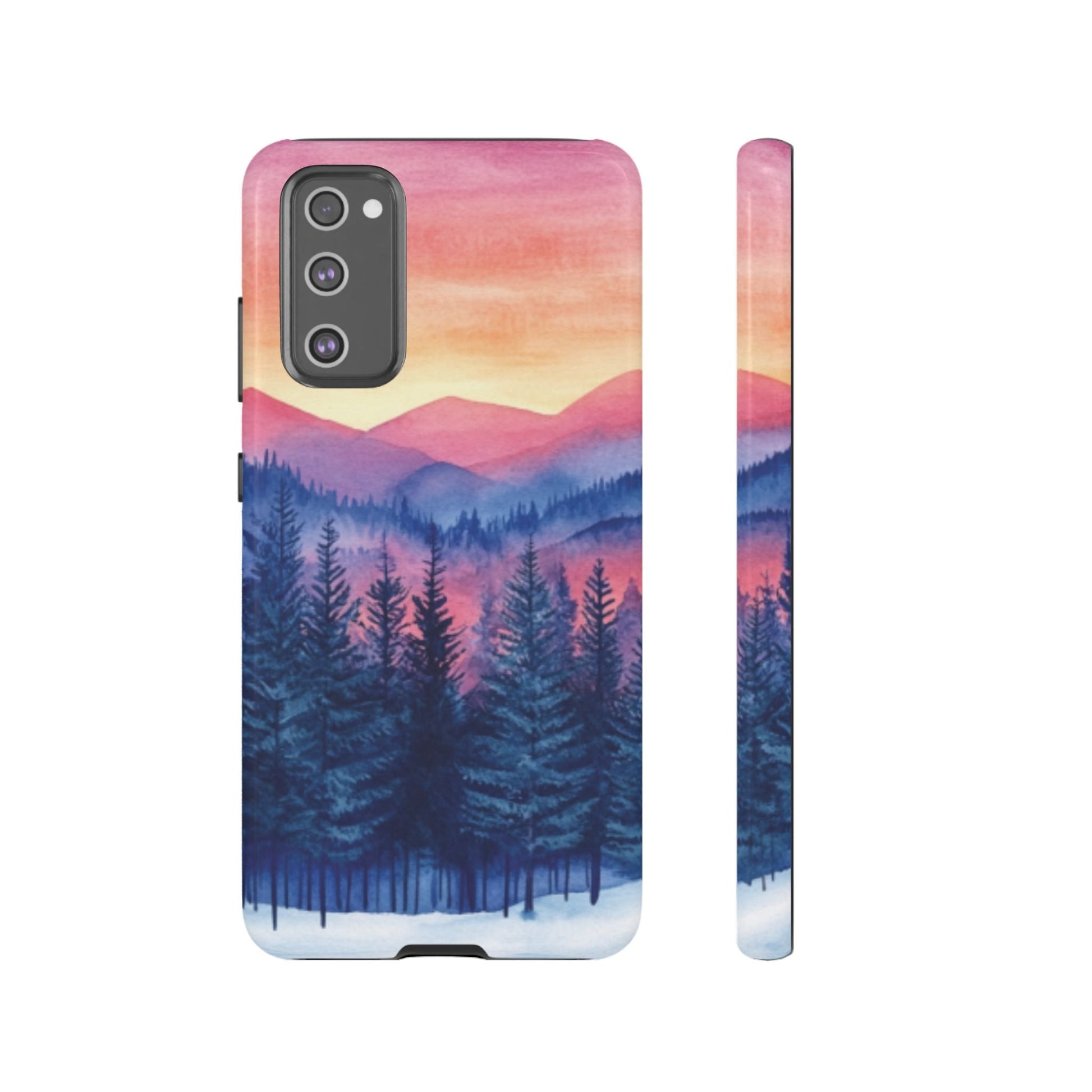 Mountain Winter Sunset Tough Cell Phone Case - Ruppy's Creations