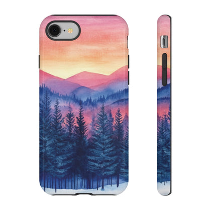 Mountain Winter Sunset Tough Cell Phone Case - Ruppy's Creations