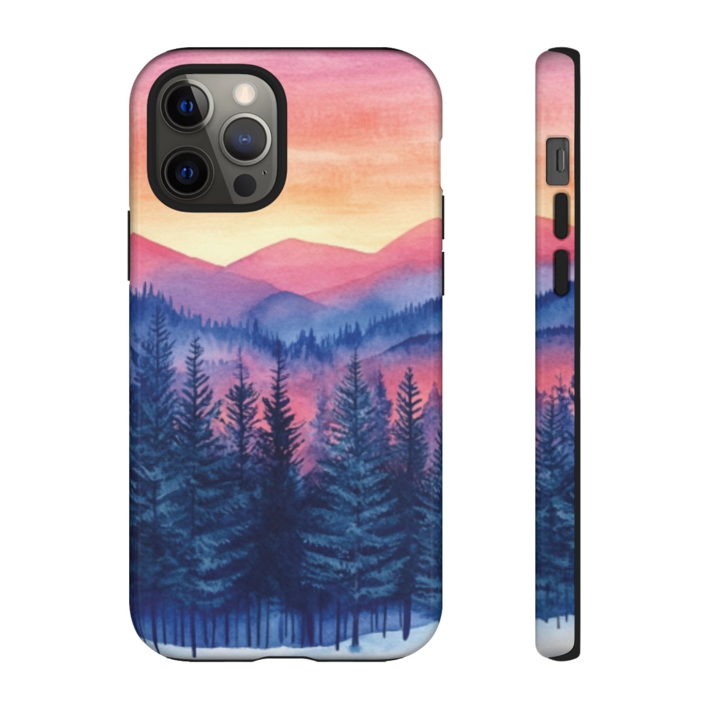 Mountain Winter Sunset Tough Cell Phone Case - Ruppy's Creations
