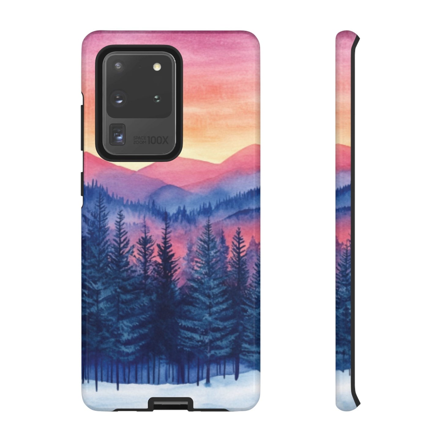 Mountain Winter Sunset Tough Cell Phone Case - Ruppy's Creations