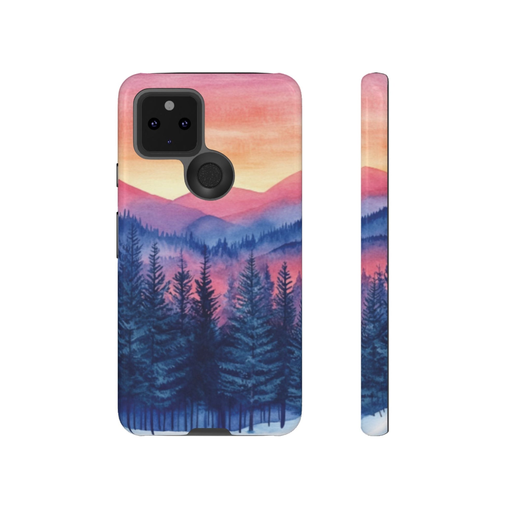 Mountain Winter Sunset Tough Cell Phone Case - Ruppy's Creations
