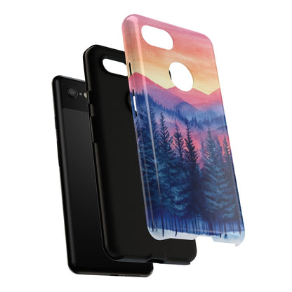 Mountain Winter Sunset Tough Cell Phone Case - Ruppy's Creations