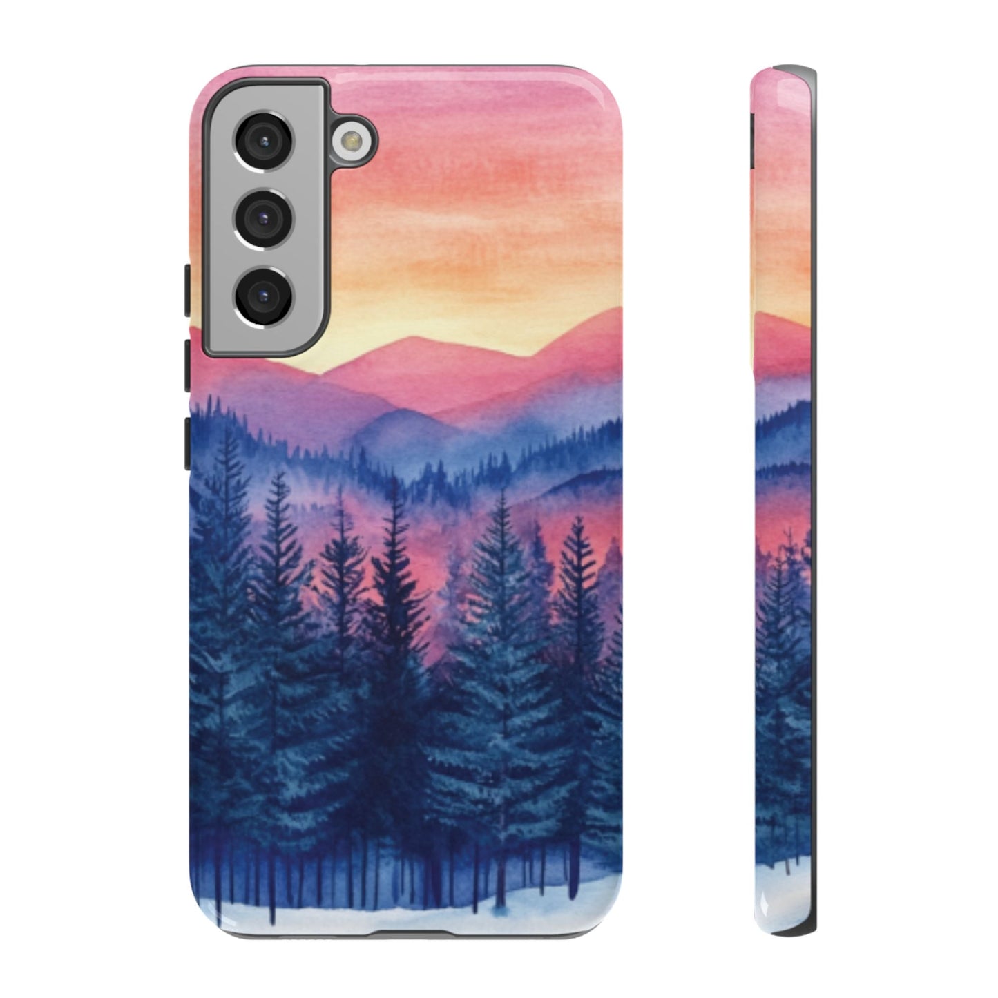Mountain Winter Sunset Tough Cell Phone Case - Ruppy's Creations