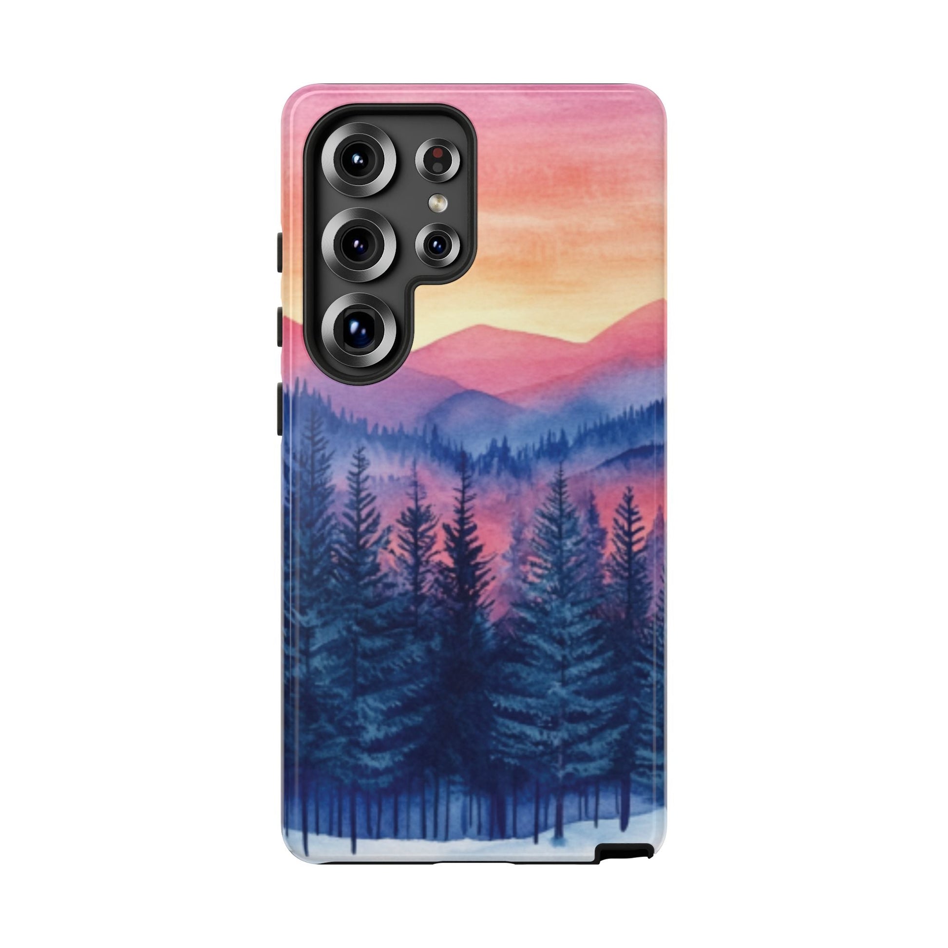 Mountain Winter Sunset Tough Cell Phone Case - Ruppy's Creations