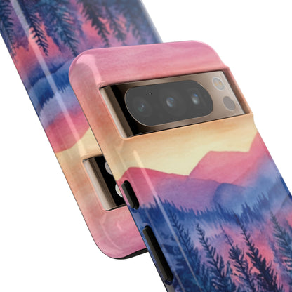 Mountain Winter Sunset Tough Cell Phone Case - Ruppy's Creations