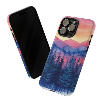 Mountain Winter Sunset Tough Cell Phone Case - Ruppy's Creations