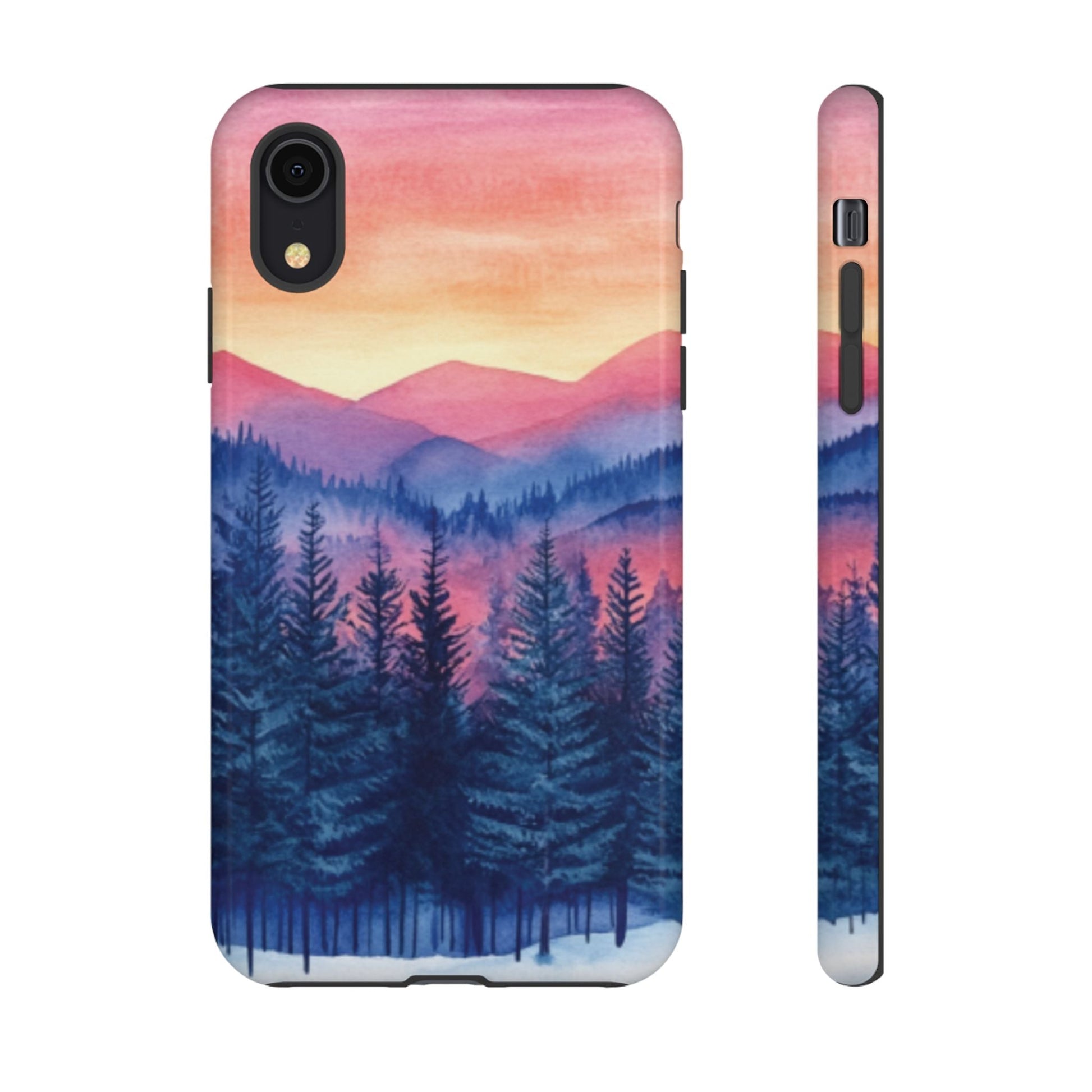 Mountain Winter Sunset Tough Cell Phone Case - Ruppy's Creations
