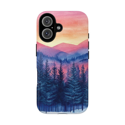 Mountain Winter Sunset Tough Cell Phone Case - Ruppy's Creations