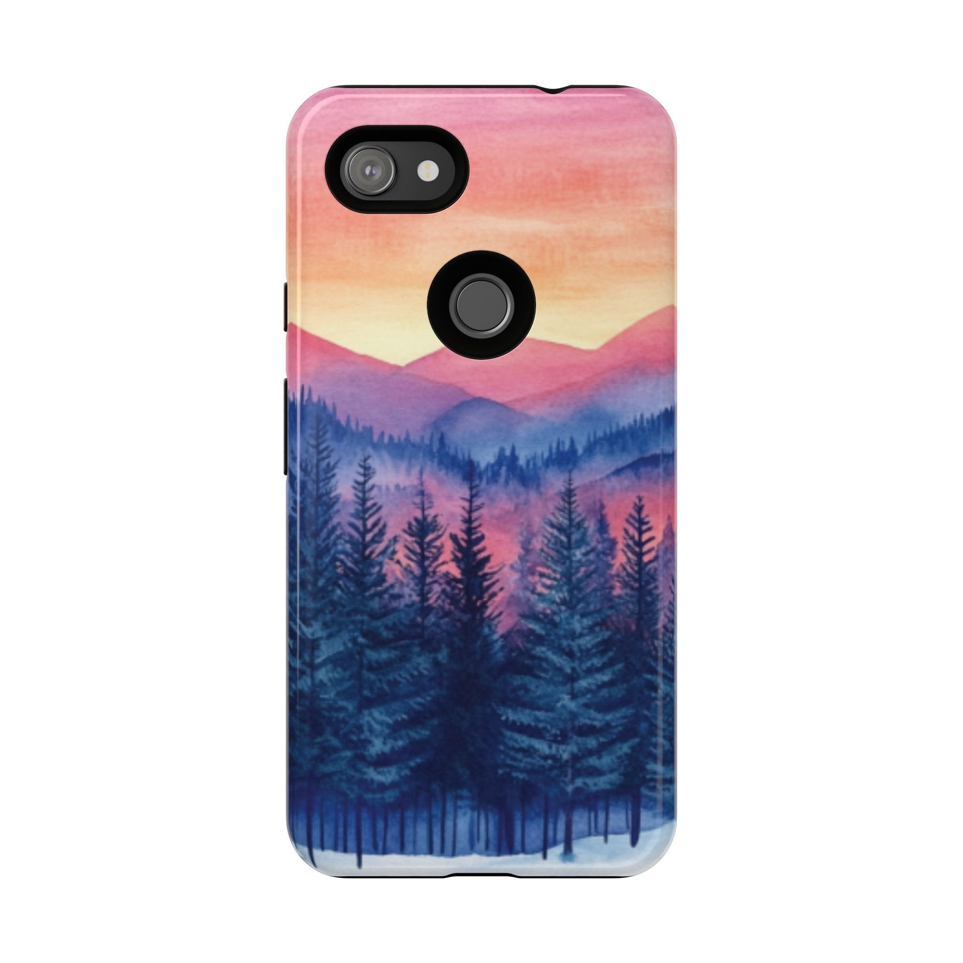 Mountain Winter Sunset Tough Cell Phone Case - Ruppy's Creations