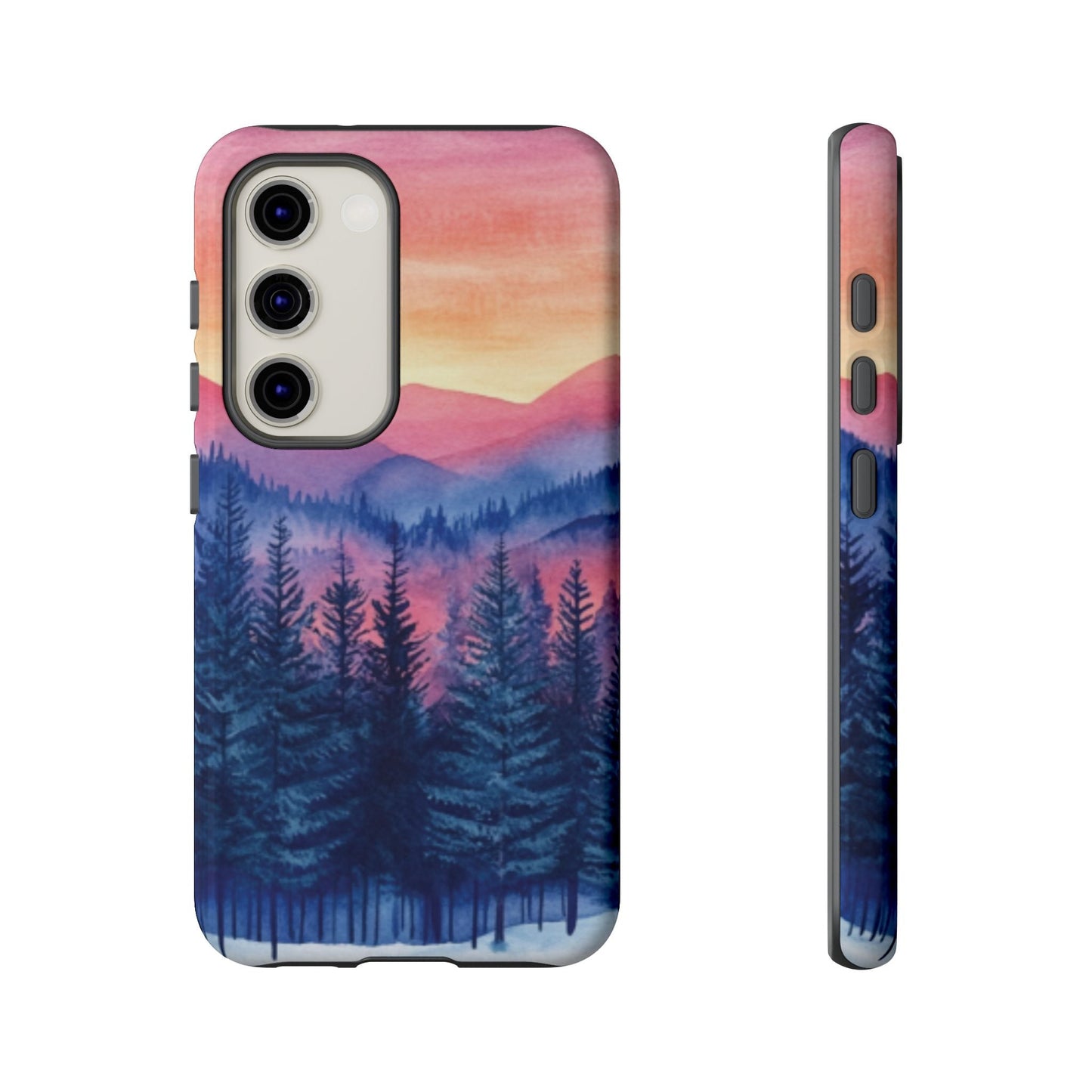 Mountain Winter Sunset Tough Cell Phone Case - Ruppy's Creations