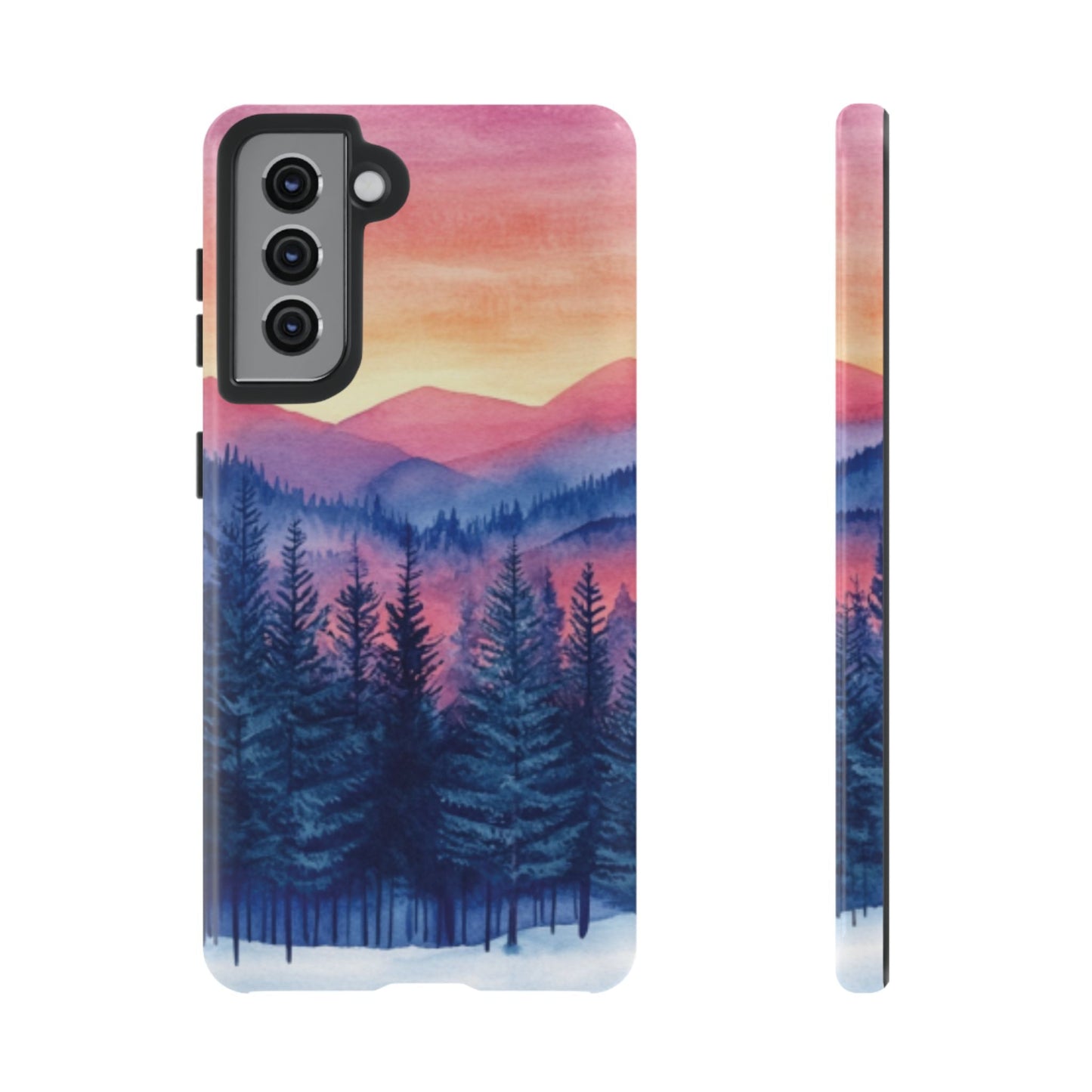 Mountain Winter Sunset Tough Cell Phone Case - Ruppy's Creations