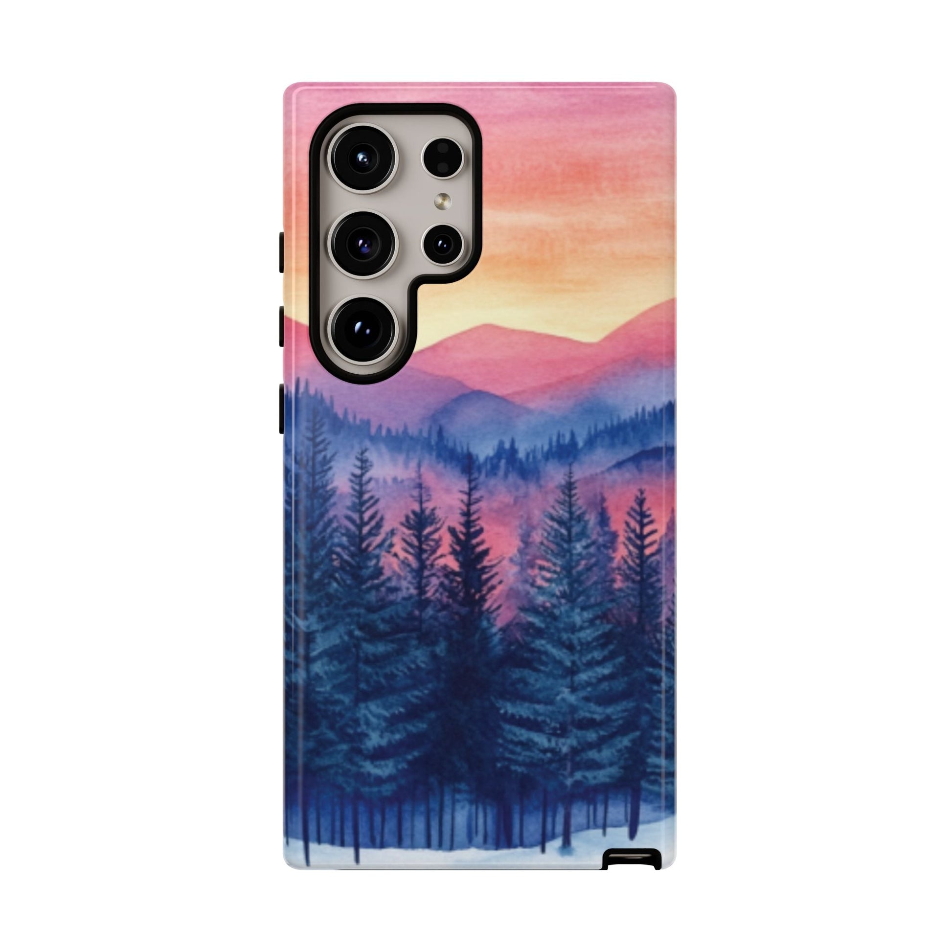 Mountain Winter Sunset Tough Cell Phone Case - Ruppy's Creations