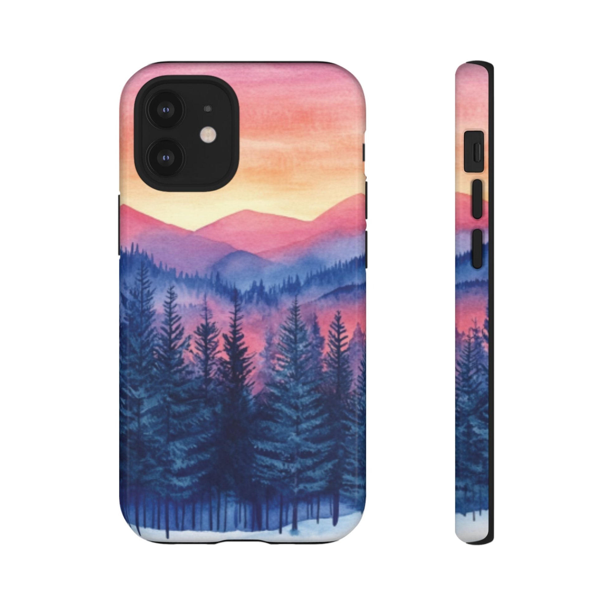 Mountain Winter Sunset Tough Cell Phone Case - Ruppy's Creations