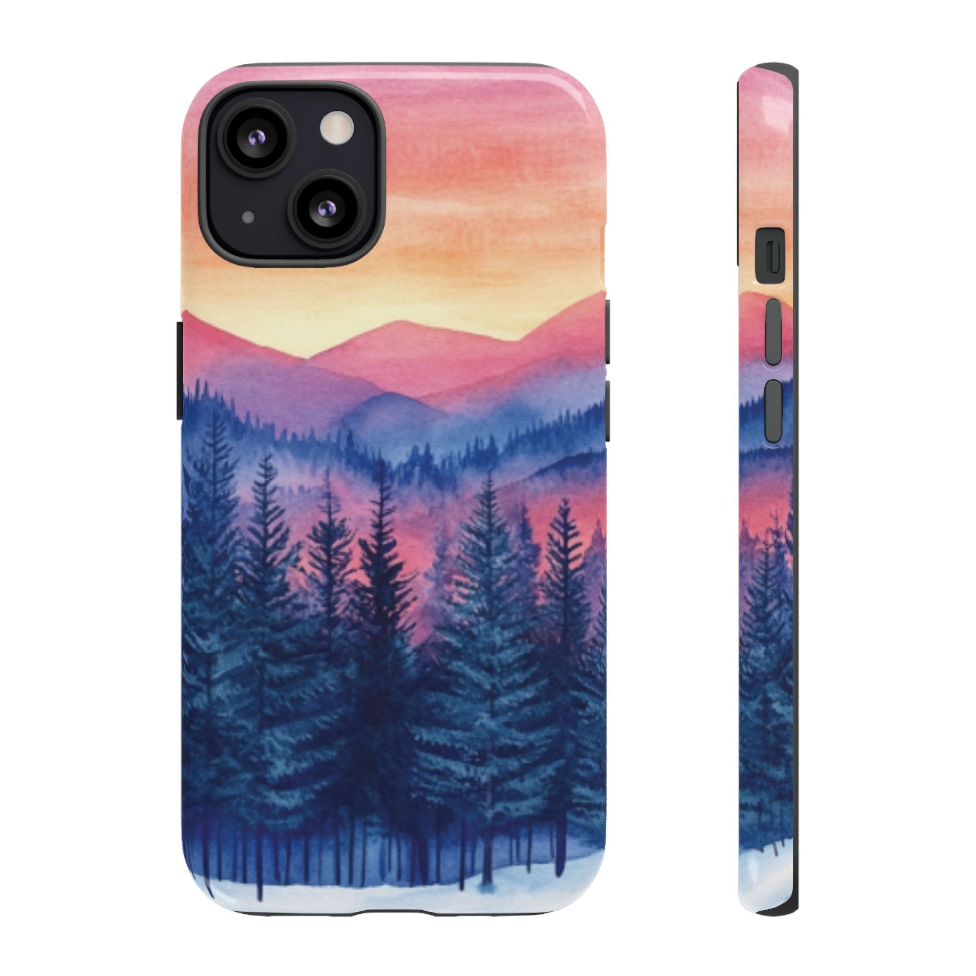 Mountain Winter Sunset Tough Cell Phone Case - Ruppy's Creations