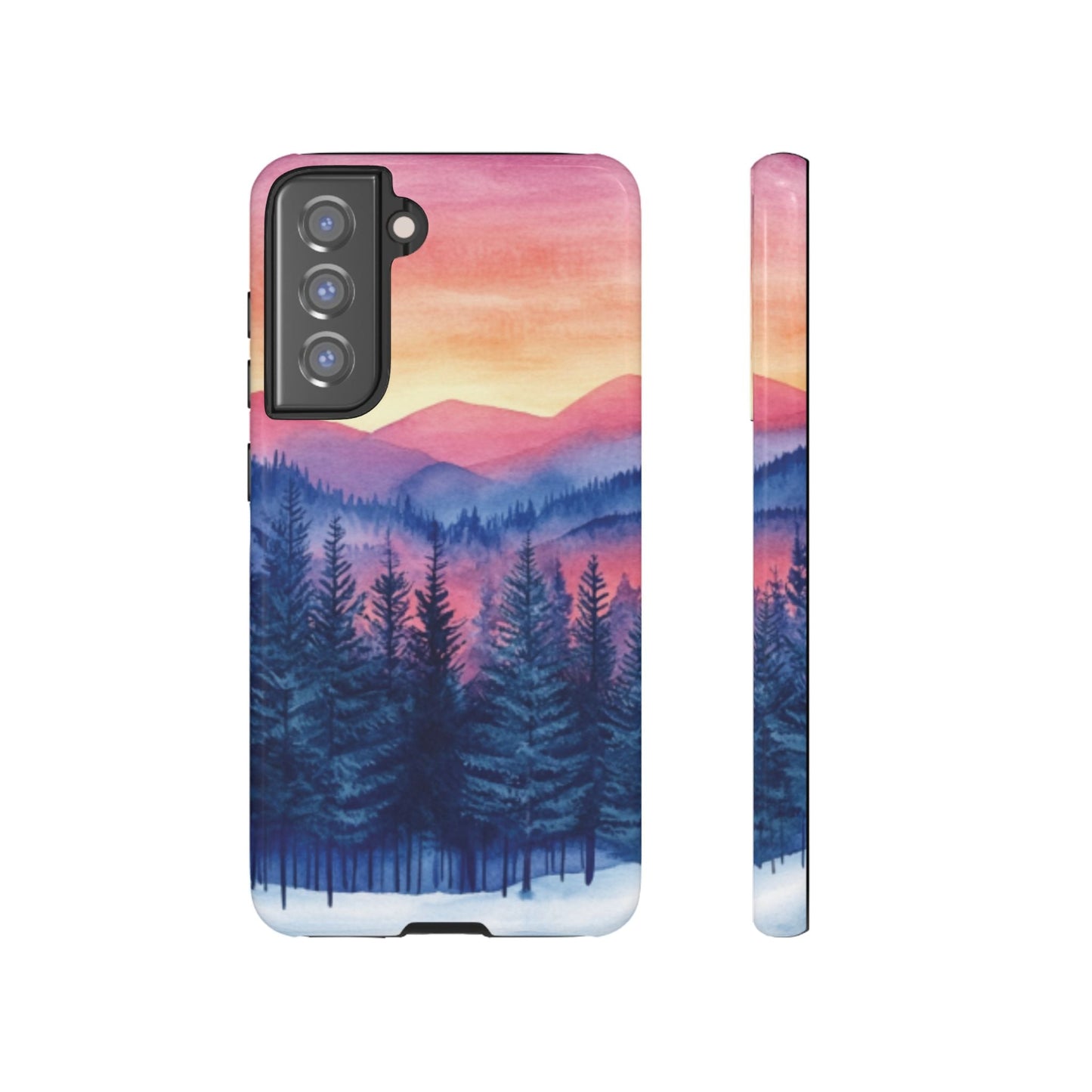 Mountain Winter Sunset Tough Cell Phone Case - Ruppy's Creations