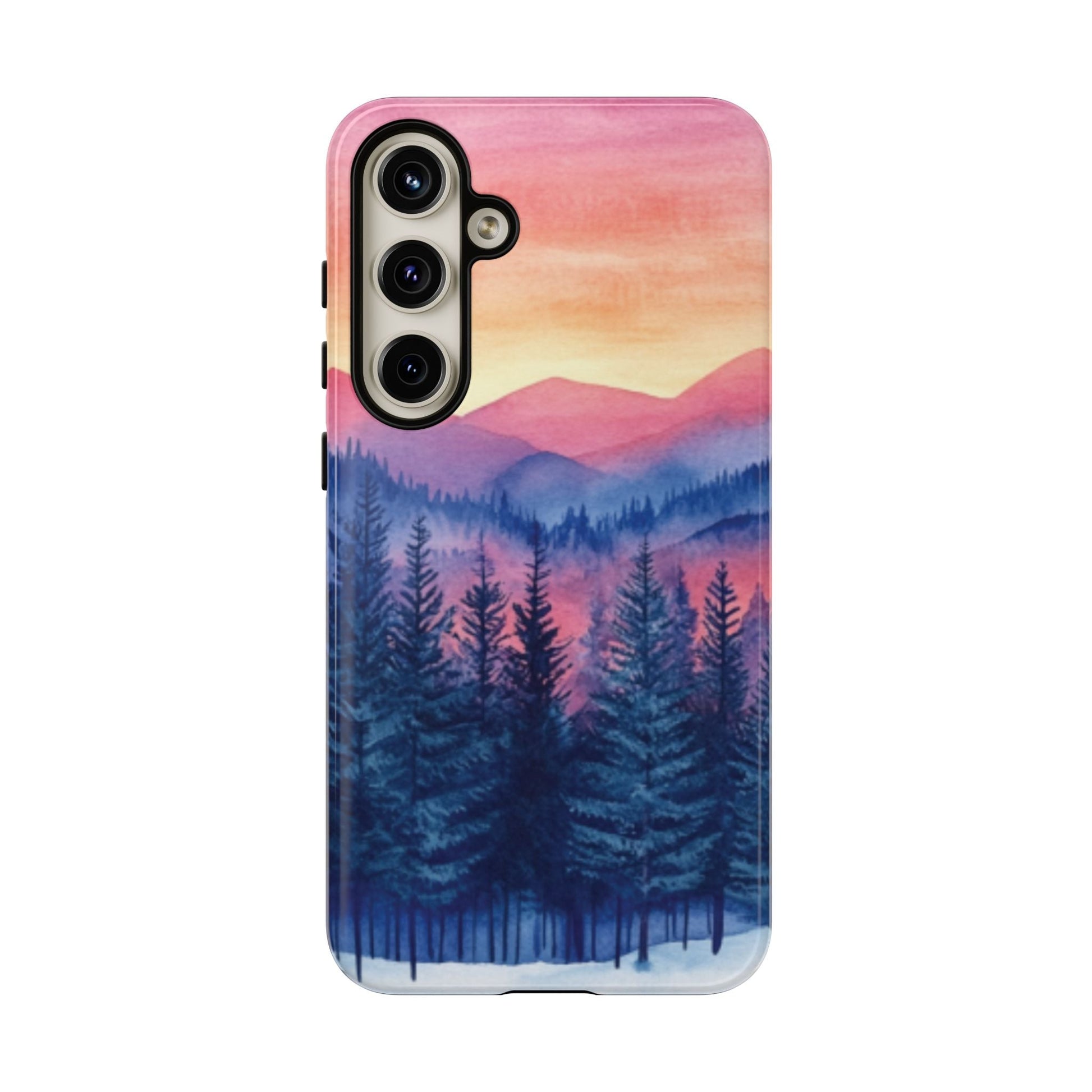 Mountain Winter Sunset Tough Cell Phone Case - Ruppy's Creations