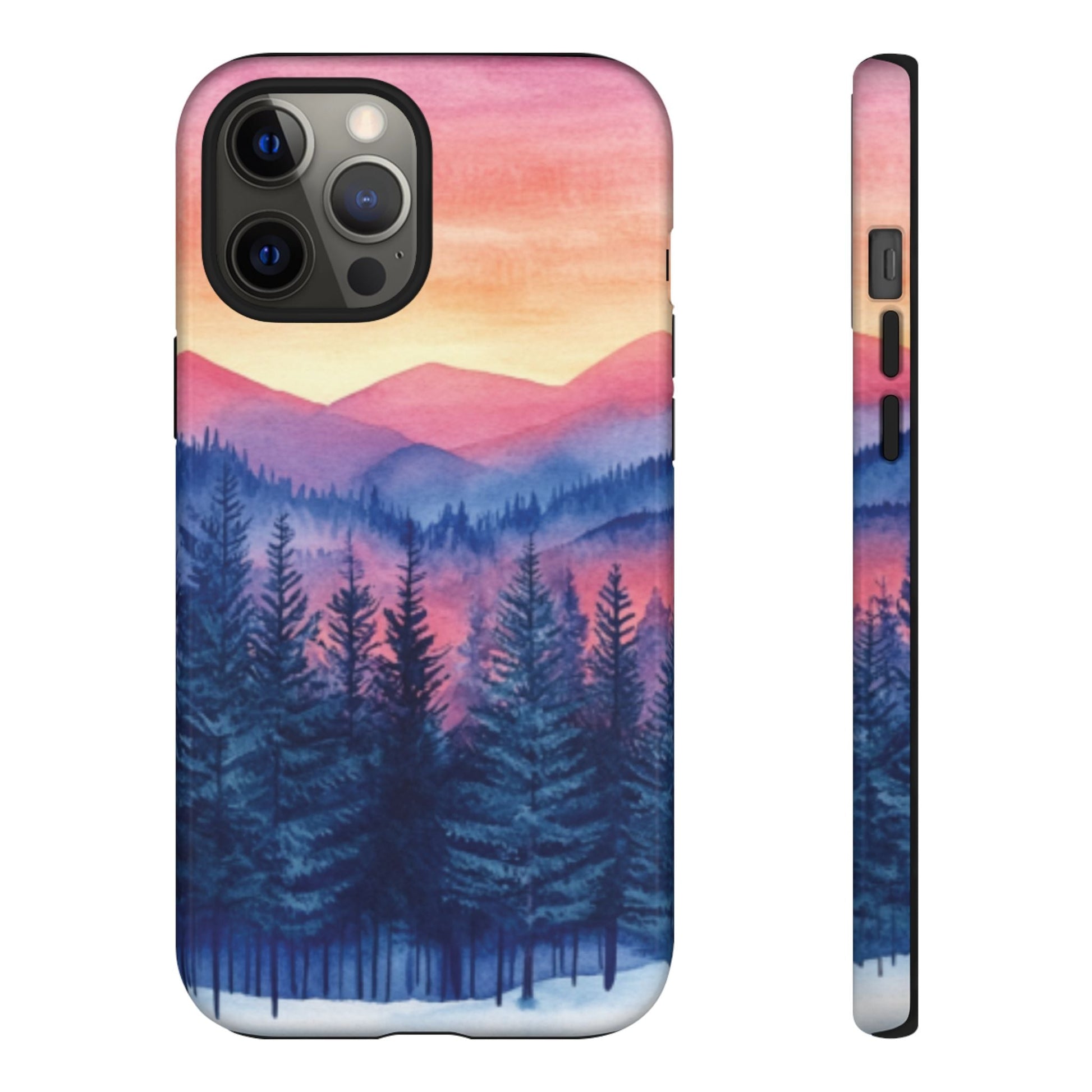 Mountain Winter Sunset Tough Cell Phone Case - Ruppy's Creations