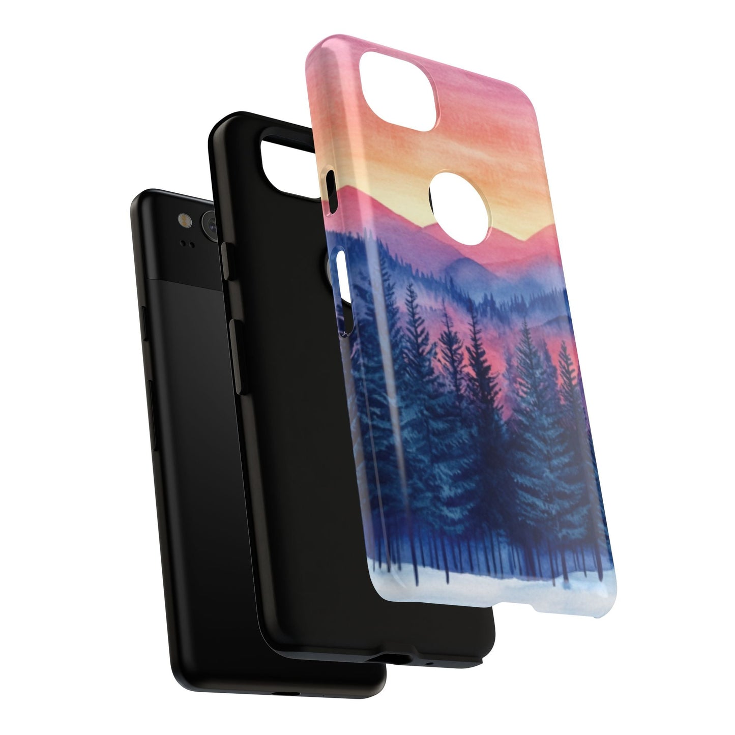 Mountain Winter Sunset Tough Cell Phone Case - Ruppy's Creations