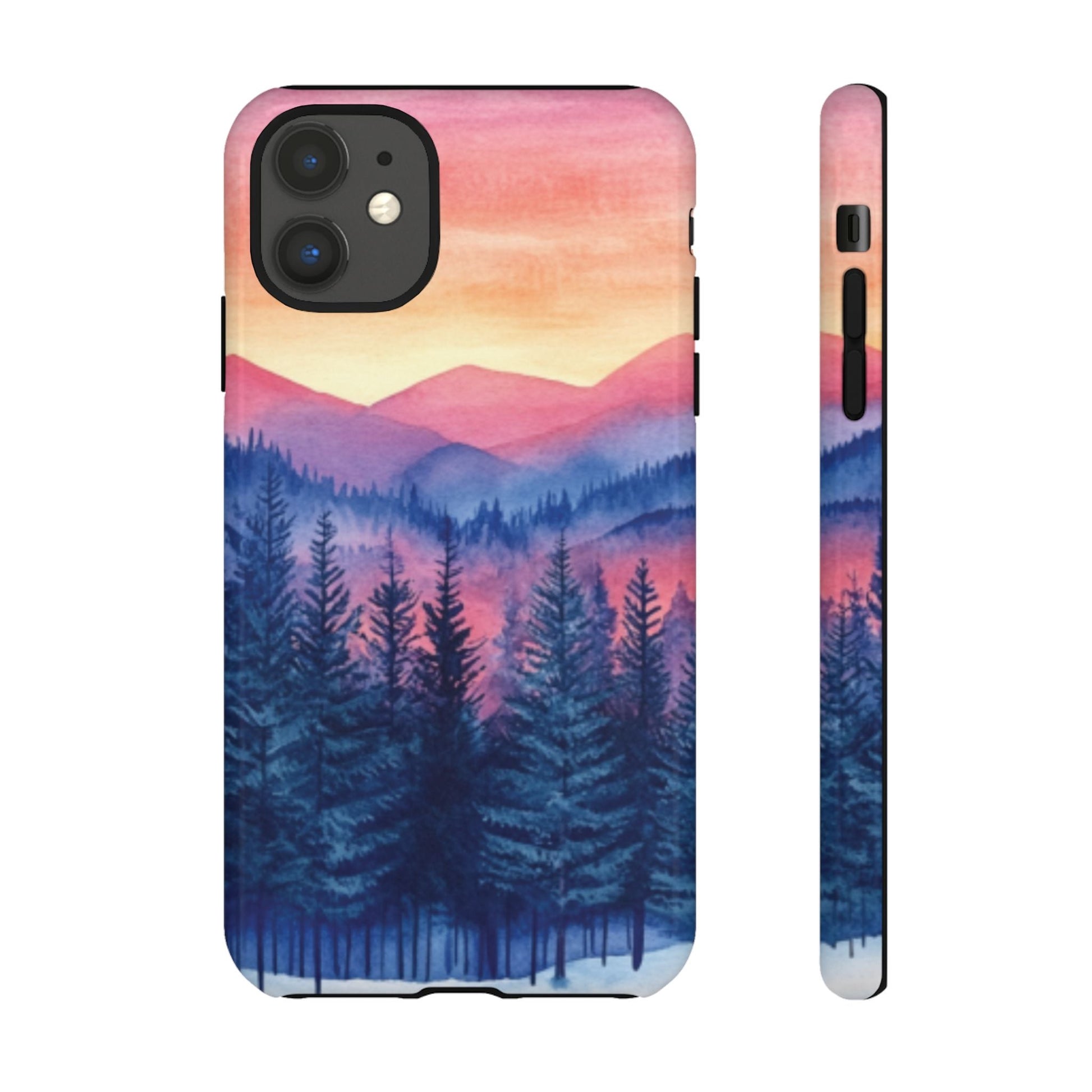 Mountain Winter Sunset Tough Cell Phone Case - Ruppy's Creations
