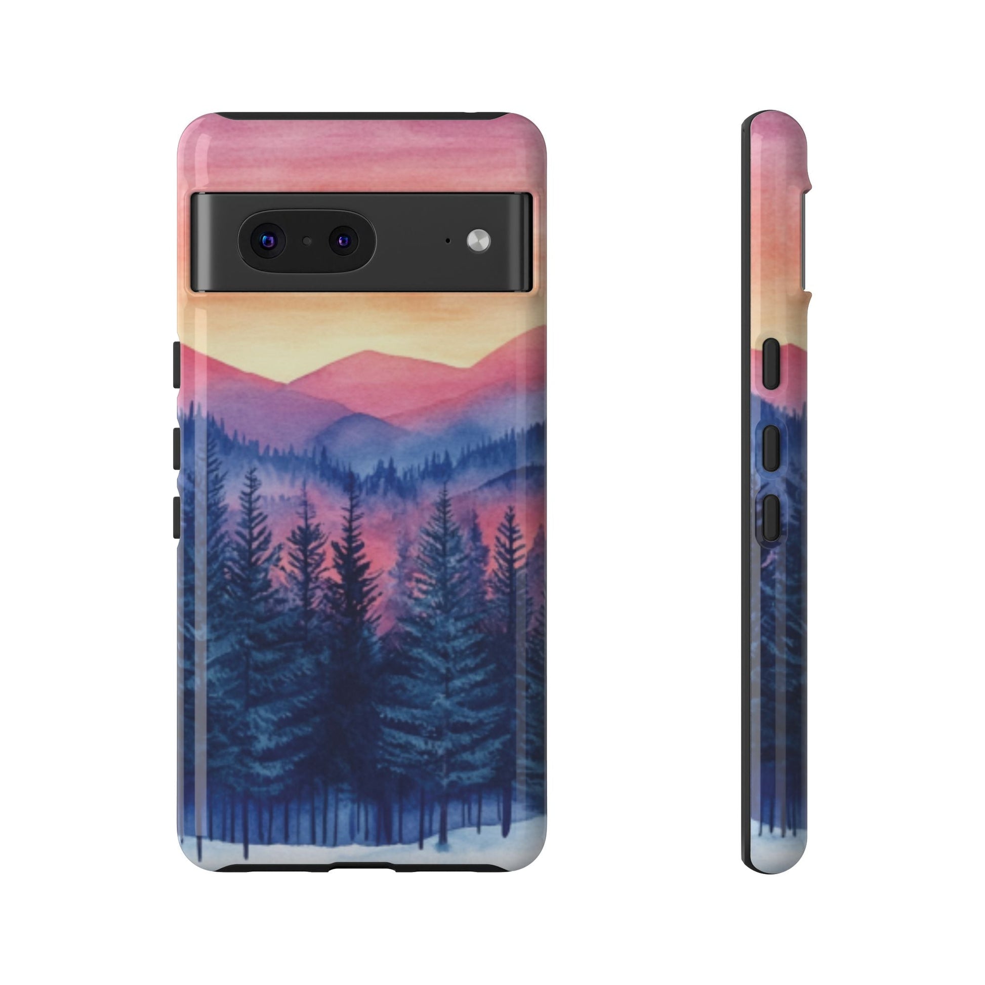 Mountain Winter Sunset Tough Cell Phone Case - Ruppy's Creations