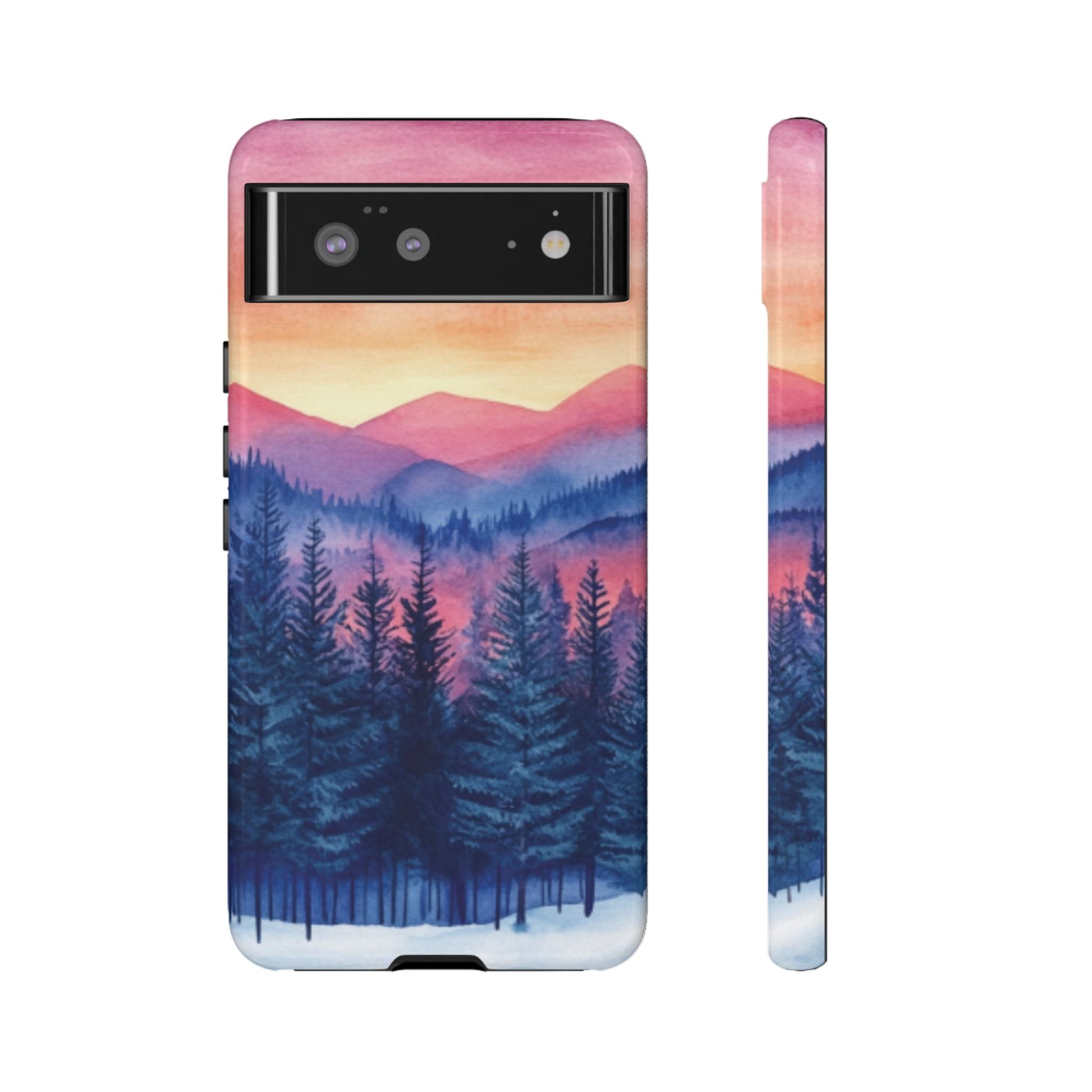 Mountain Winter Sunset Tough Cell Phone Case - Ruppy's Creations