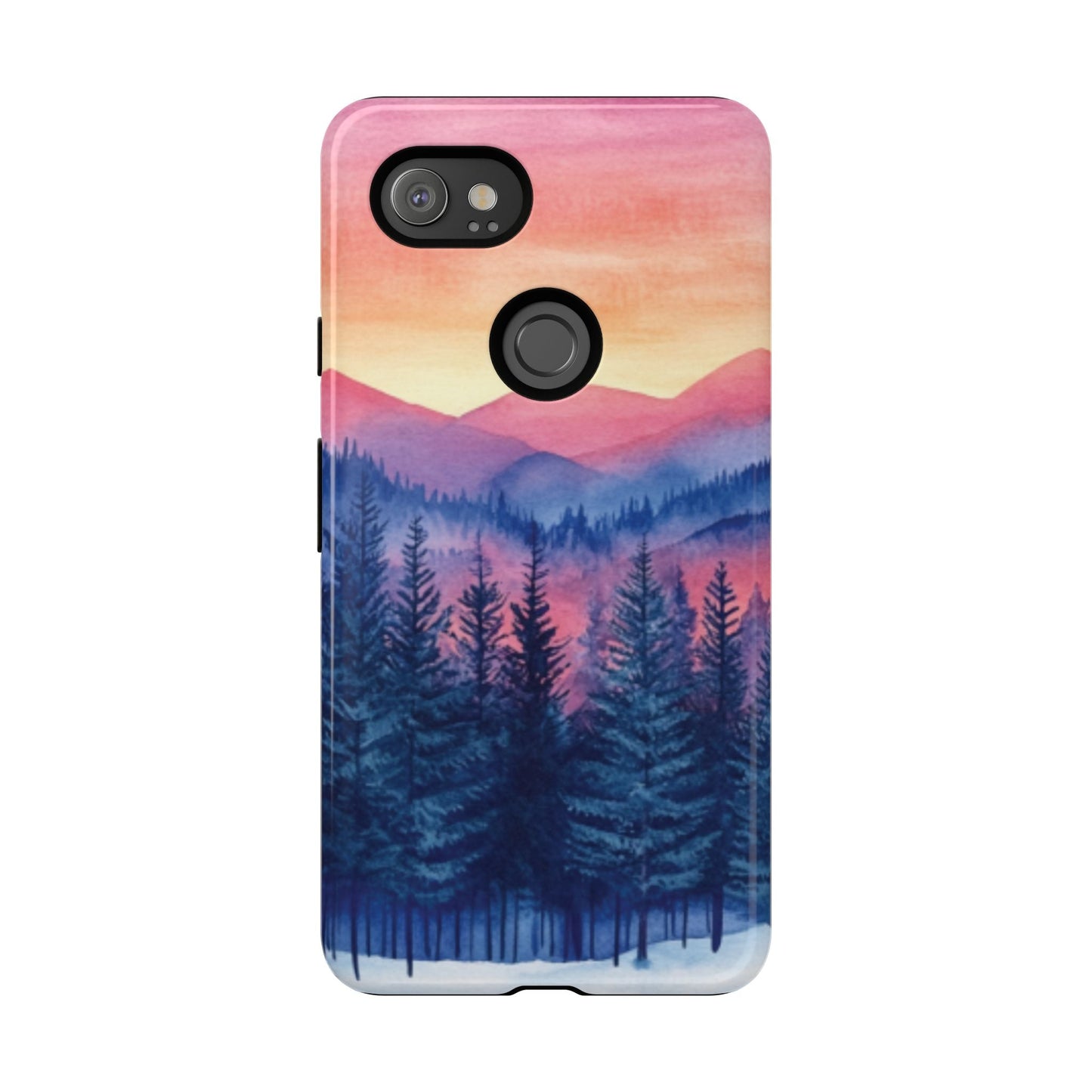 Mountain Winter Sunset Tough Cell Phone Case - Ruppy's Creations