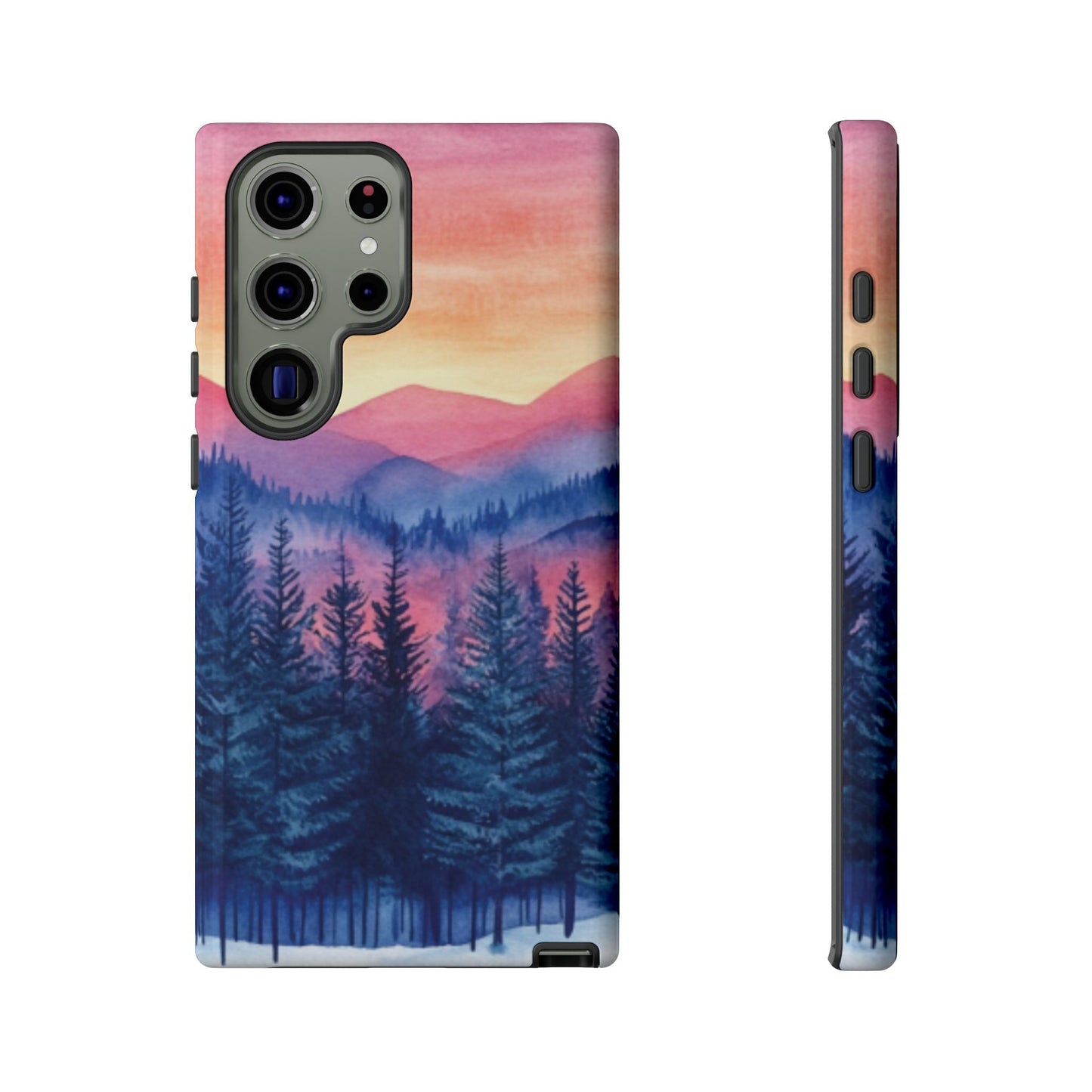 Mountain Winter Sunset Tough Cell Phone Case - Ruppy's Creations