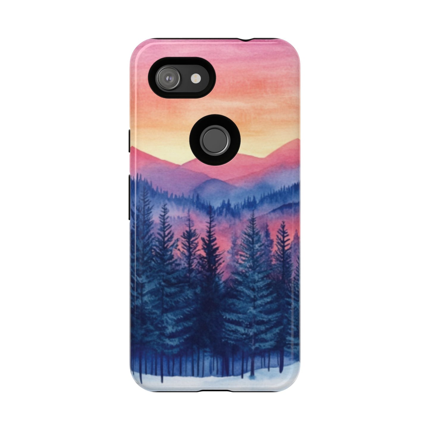 Mountain Winter Sunset Tough Cell Phone Case - Ruppy's Creations