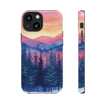 Mountain Winter Sunset Tough Cell Phone Case - Ruppy's Creations