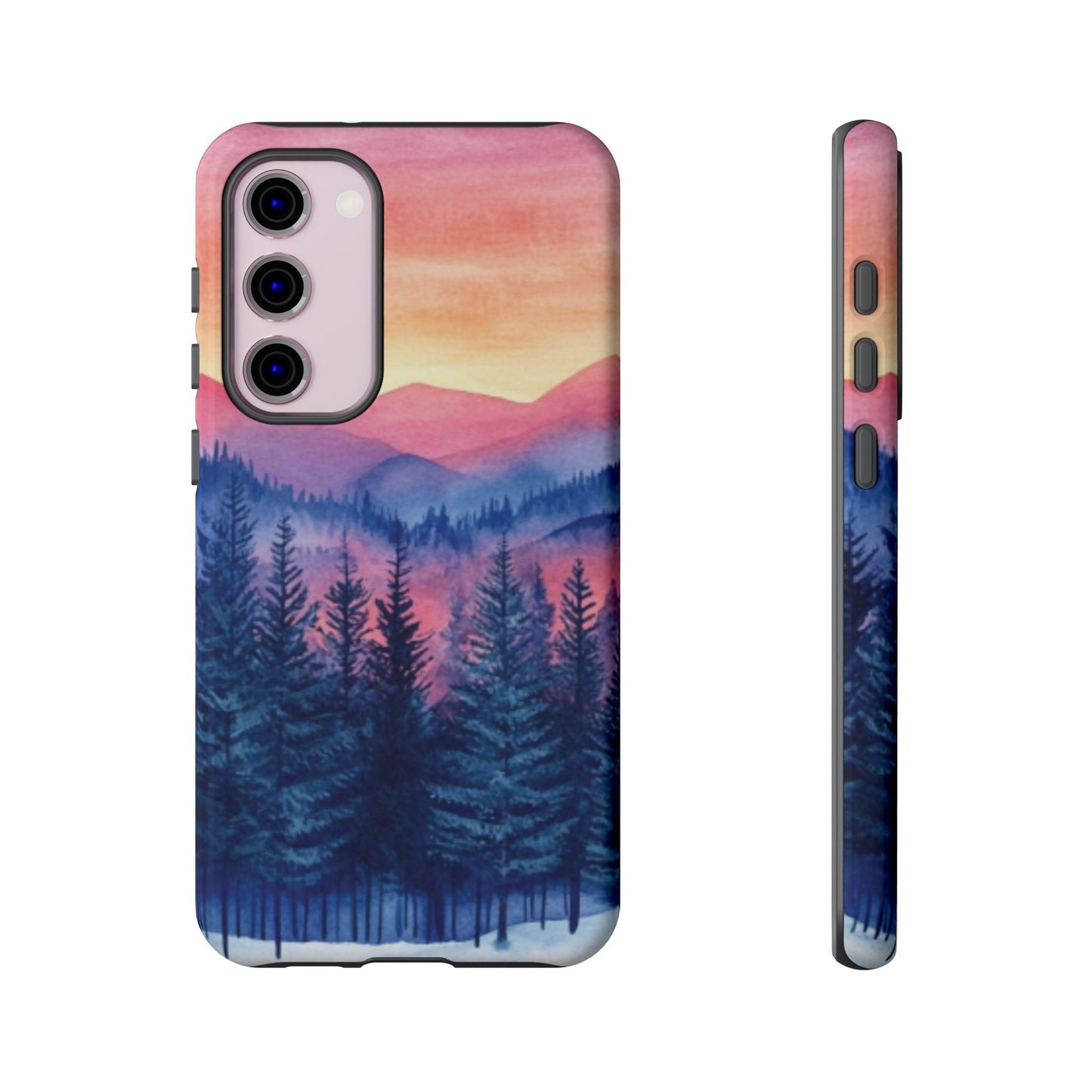 Mountain Winter Sunset Tough Cell Phone Case - Ruppy's Creations