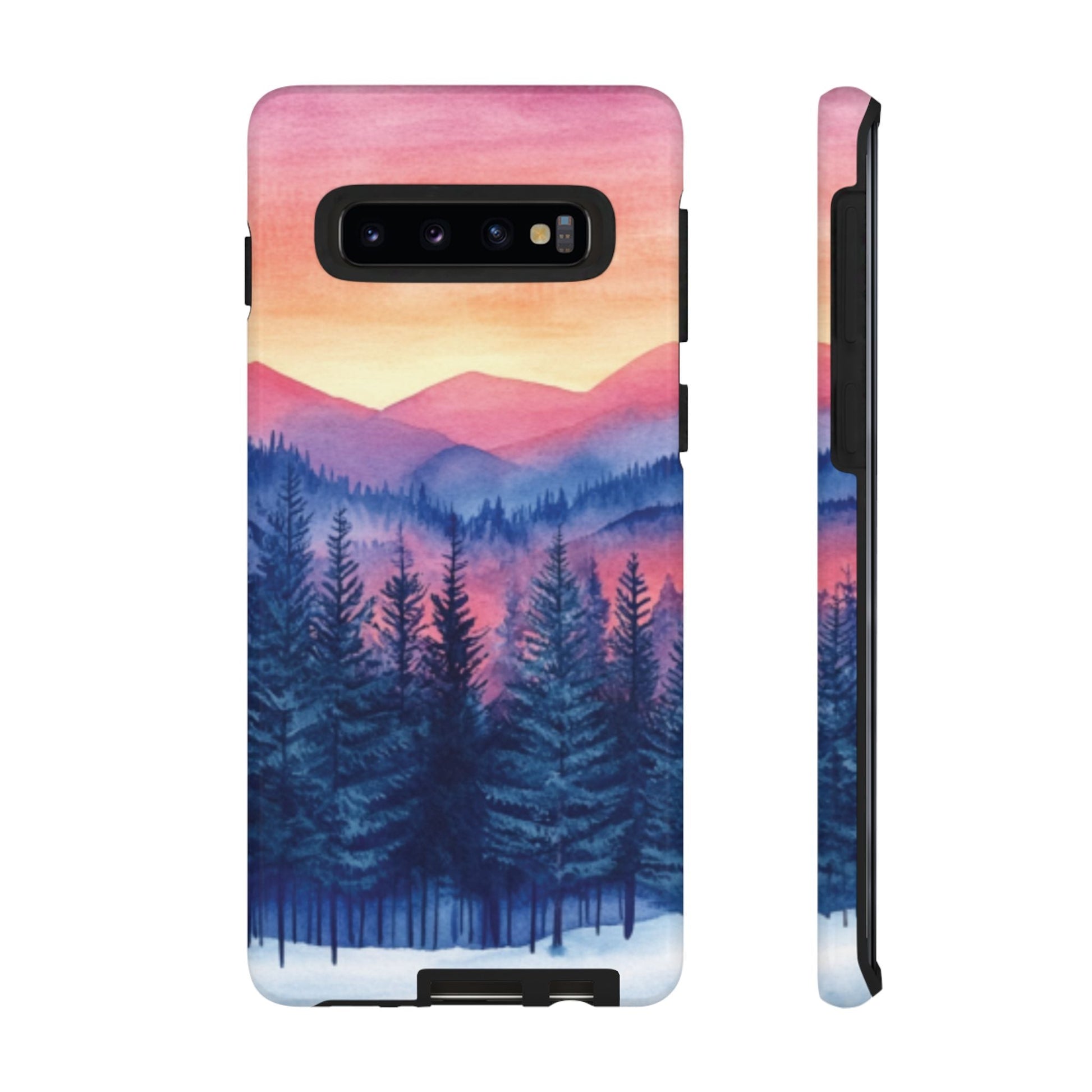 Mountain Winter Sunset Tough Cell Phone Case - Ruppy's Creations