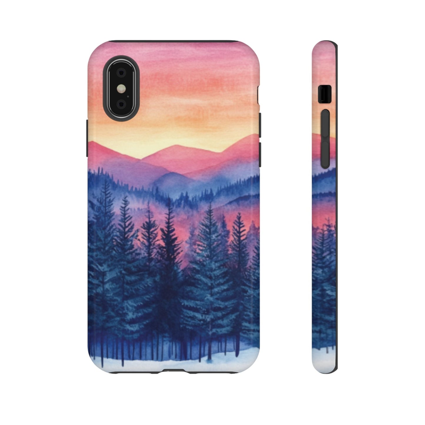 Mountain Winter Sunset Tough Cell Phone Case - Ruppy's Creations
