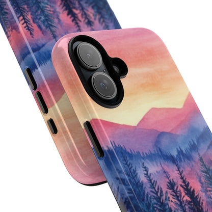 Mountain Winter Sunset Tough Cell Phone Case - Ruppy's Creations
