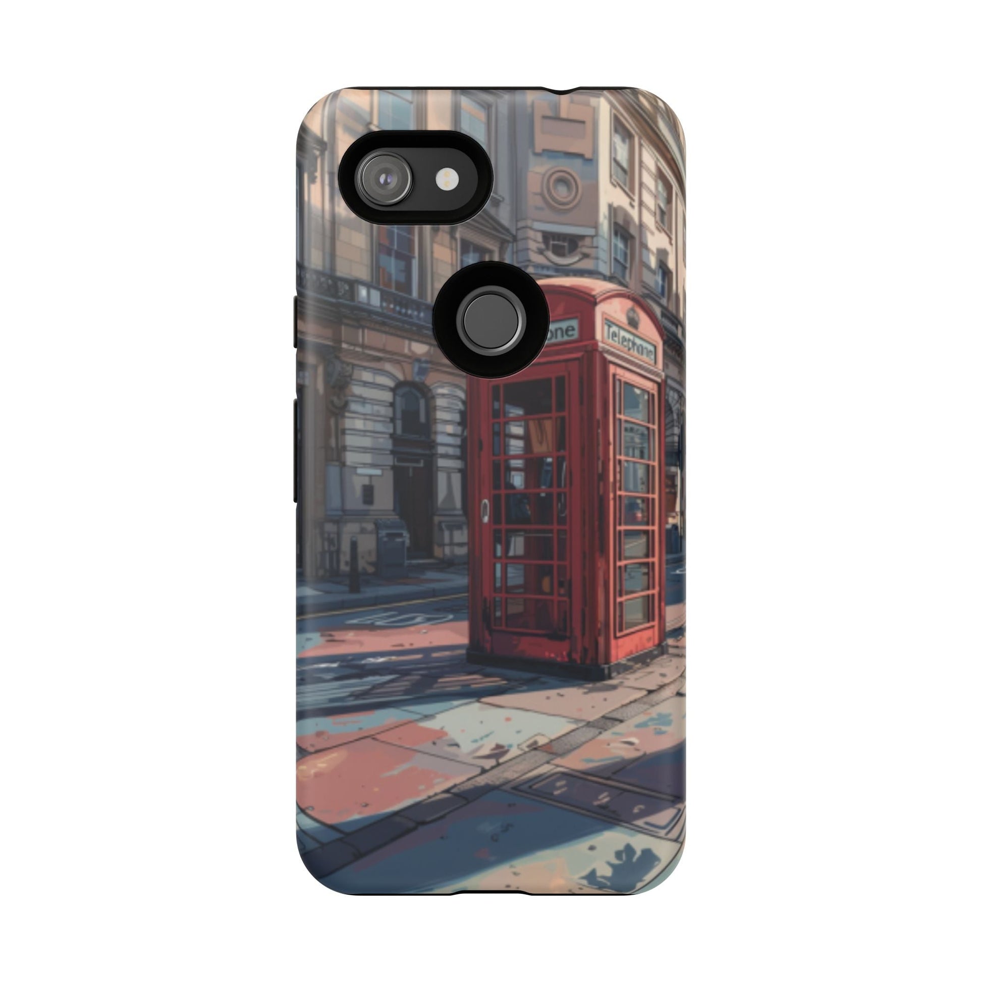 Old Phone Booth in London Tough Cell Phone Case - Ruppy's Creations