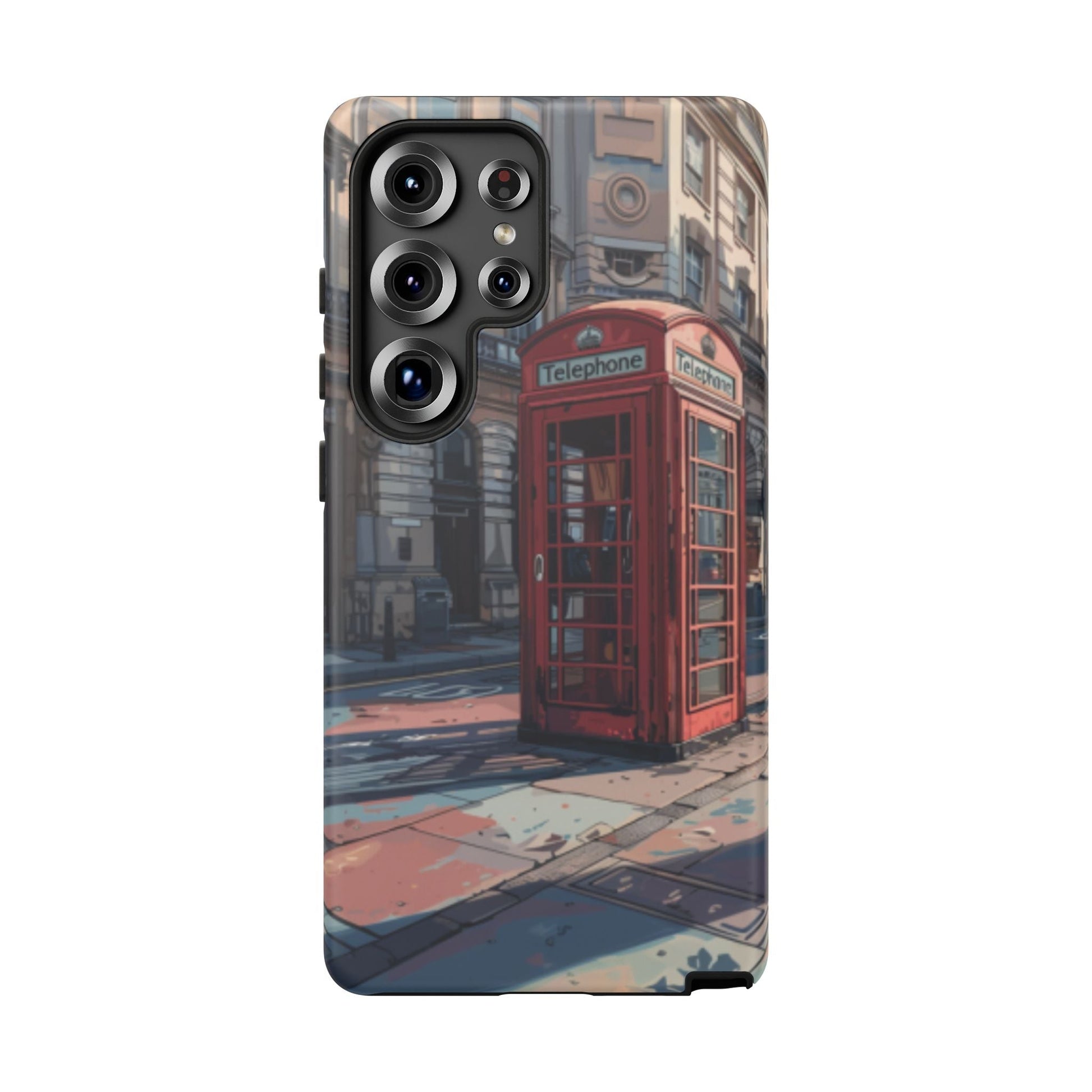 Old Phone Booth in London Tough Cell Phone Case - Ruppy's Creations