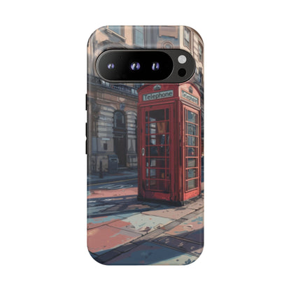 Old Phone Booth in London Tough Cell Phone Case - Ruppy's Creations