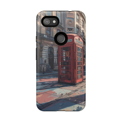 Old Phone Booth in London Tough Cell Phone Case - Ruppy's Creations