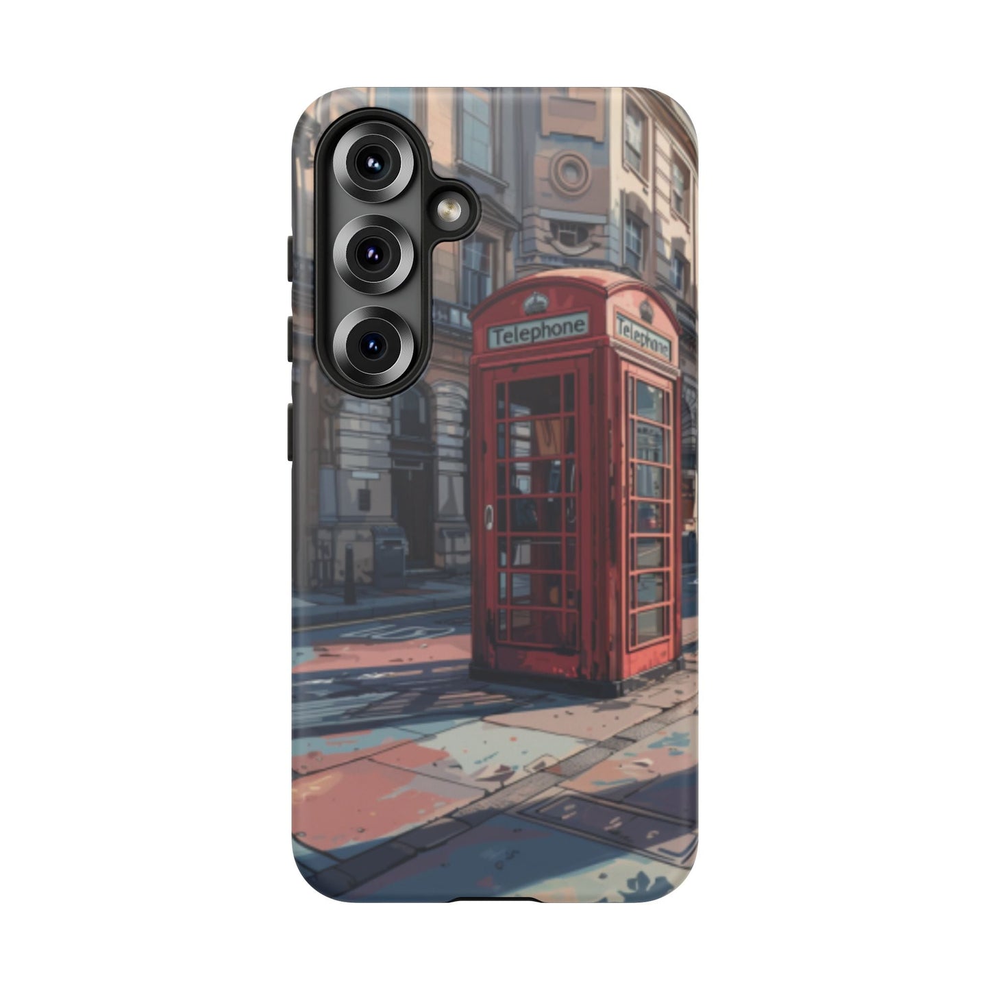 Old Phone Booth in London Tough Cell Phone Case - Ruppy's Creations