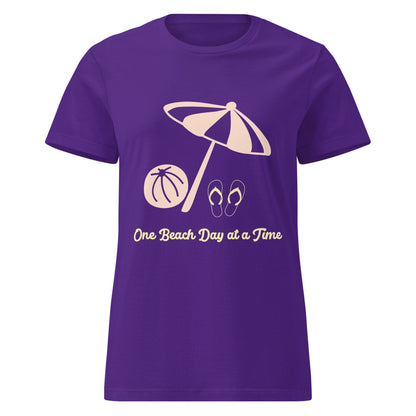 One Beach Day at a Time Women’s Basic Softstyle T-shirt - Ruppy's Creations