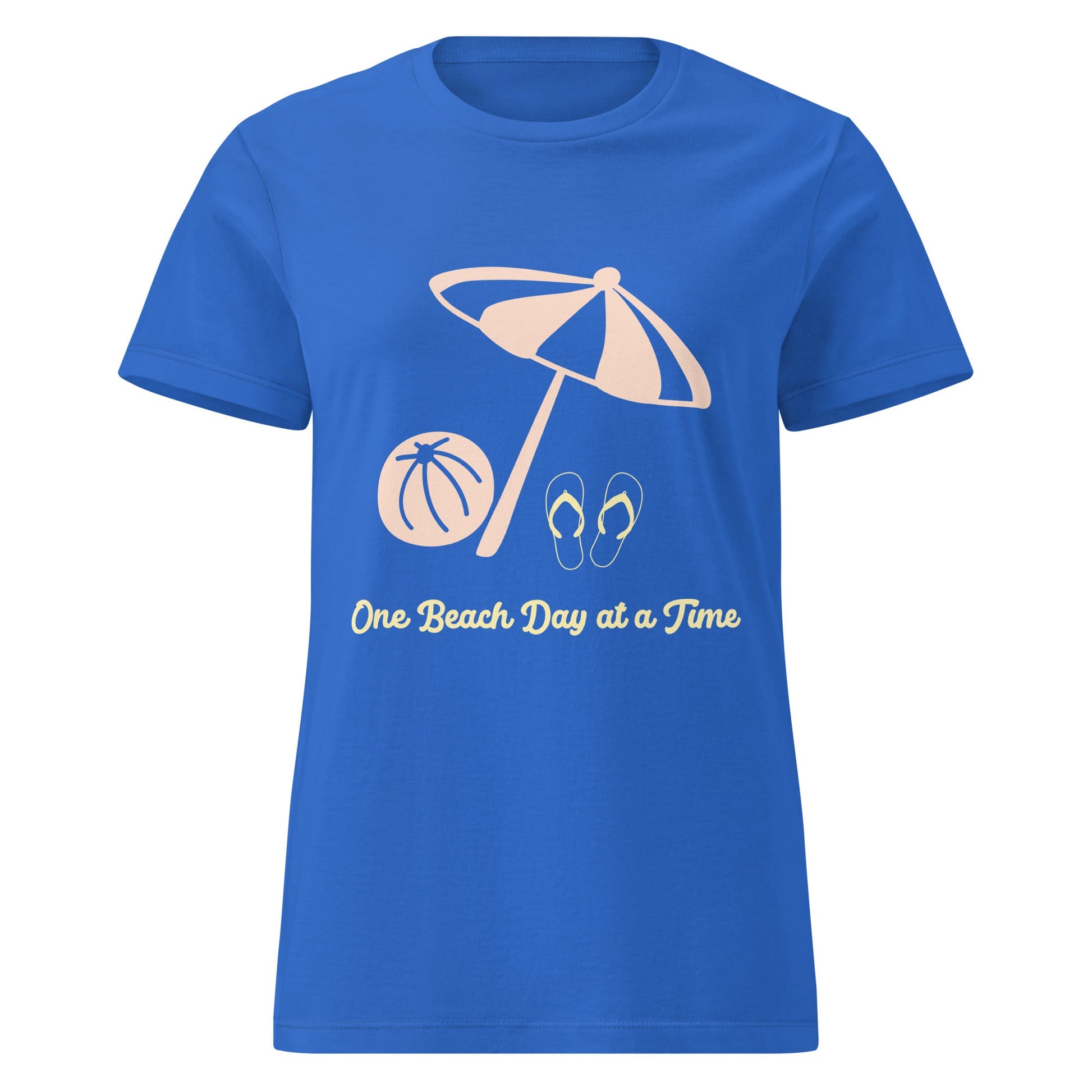 One Beach Day at a Time Women’s Basic Softstyle T-shirt - Ruppy's Creations