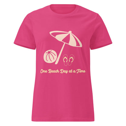One Beach Day at a Time Women’s Basic Softstyle T-shirt - Ruppy's Creations