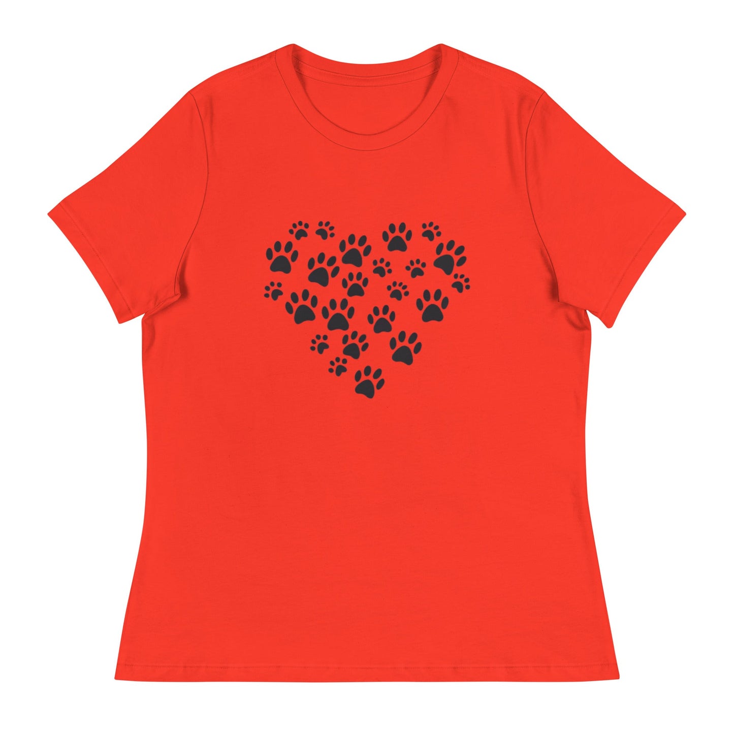 Paw Print Heart Women's Relaxed T-Shirt - Ruppy's Creations