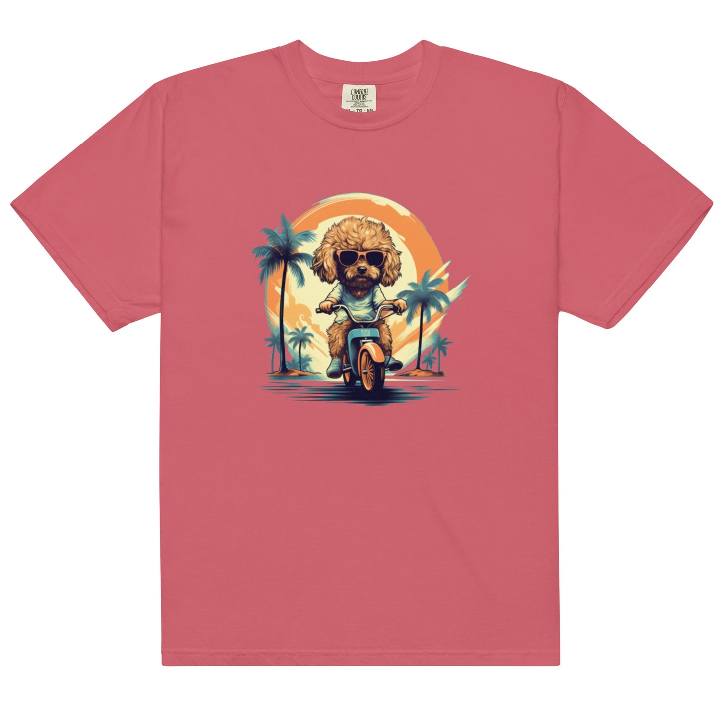 Pedaling Poodle Women's Heavyweight Tee - Ruppy's Creations