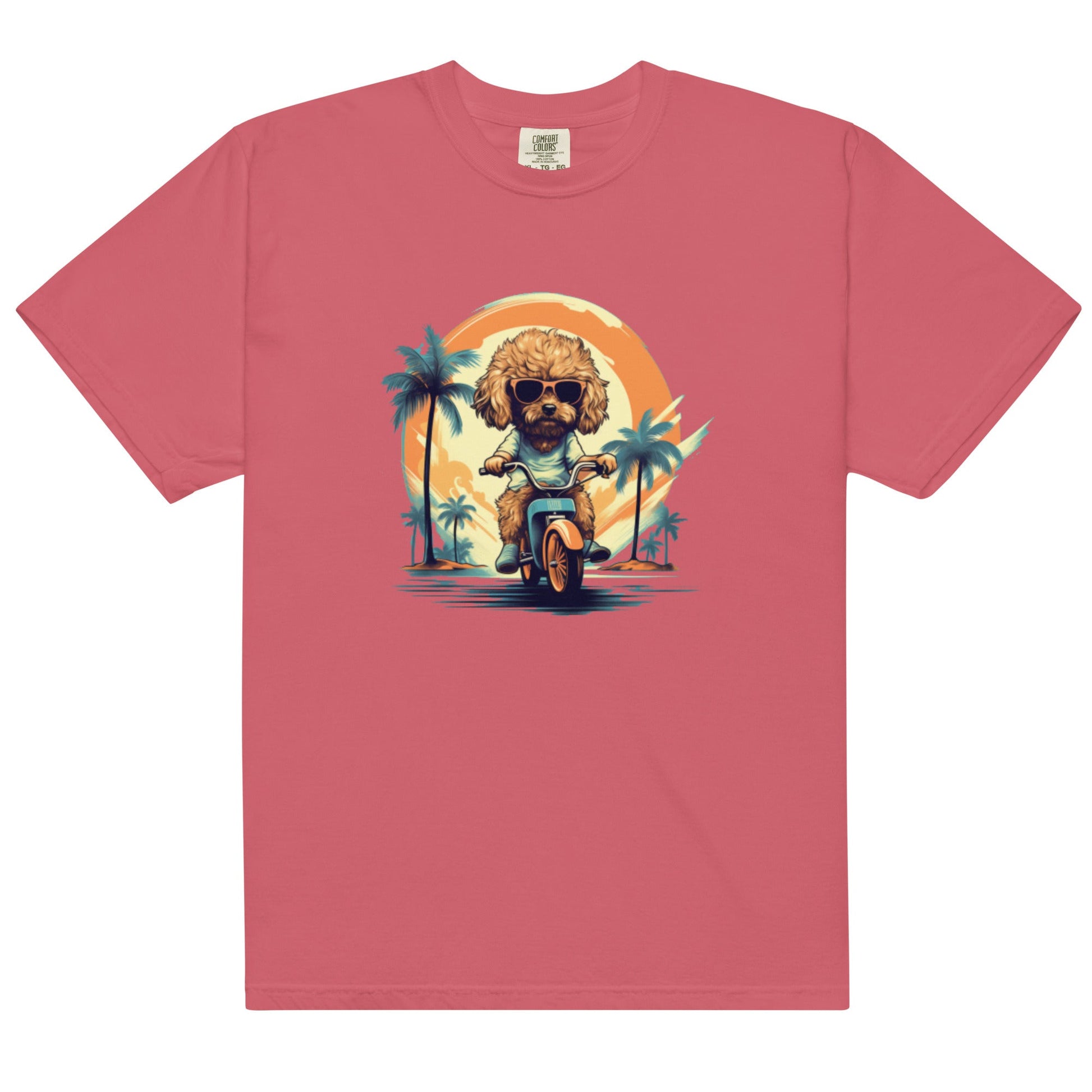 Pedaling Poodle Women's Heavyweight Tee - Ruppy's Creations