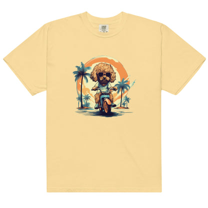 Pedaling Poodle Women's Heavyweight Tee - Ruppy's Creations