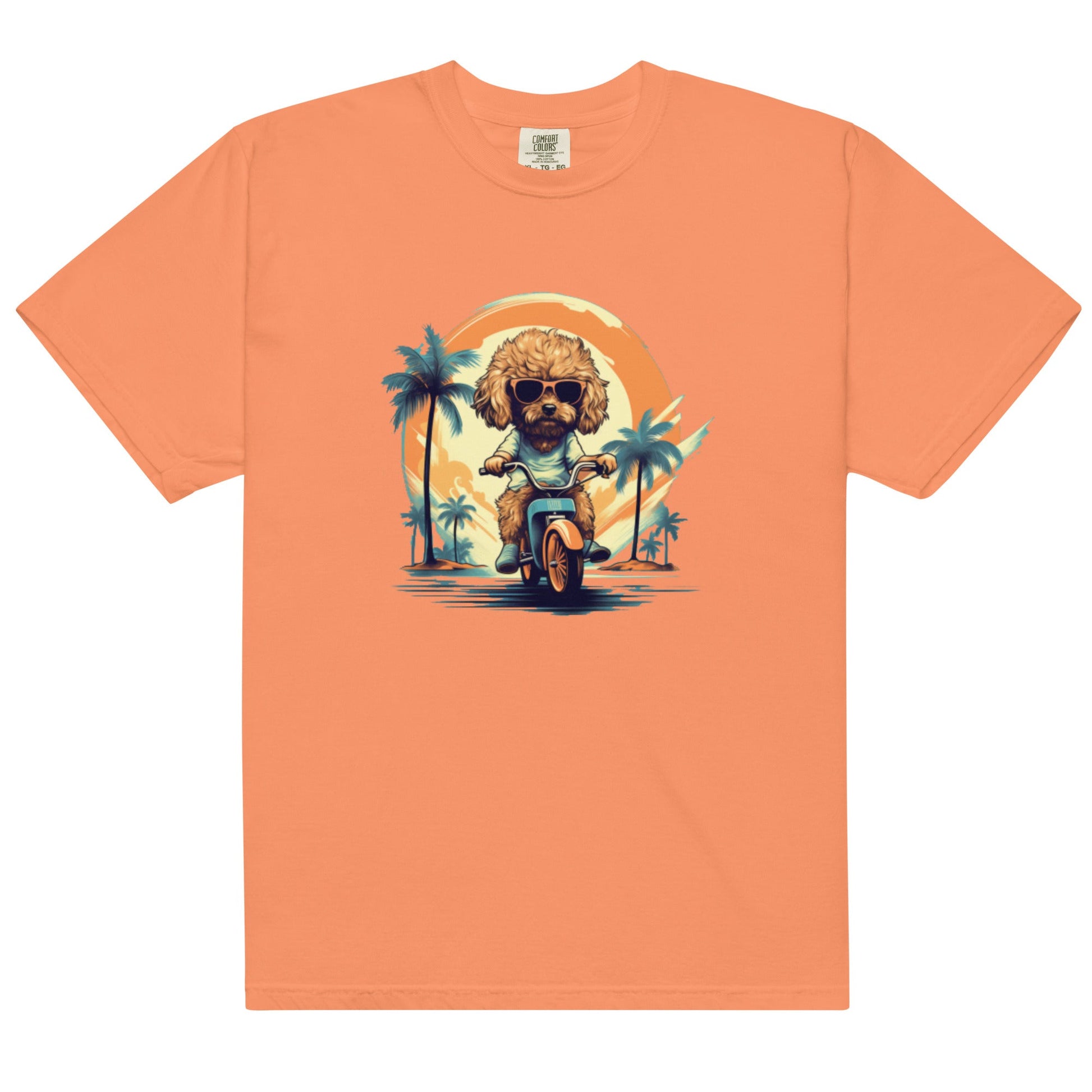 Pedaling Poodle Women's Heavyweight Tee - Ruppy's Creations