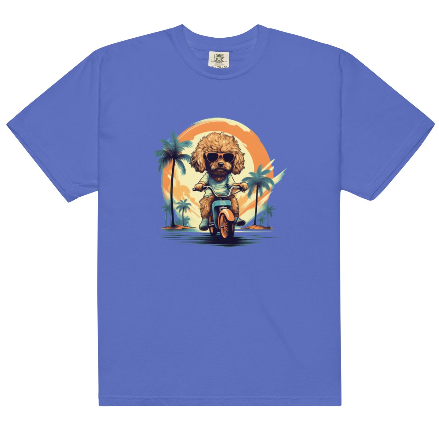 Pedaling Poodle Women's Heavyweight Tee - Ruppy's Creations